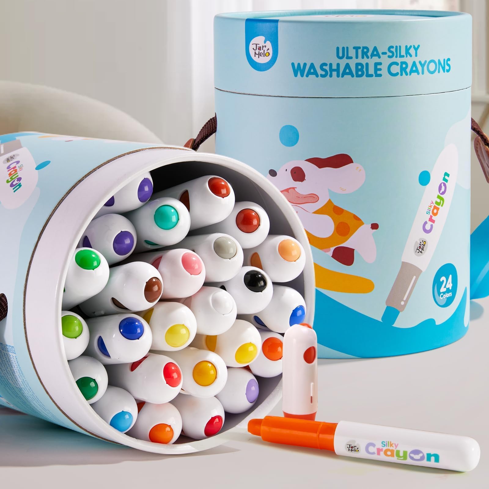 Foto 2 pulgar | Tarro De Crayones Melo Jumbo Twistable, 24 Colores Para Niños Pequeños - Venta Internacional.