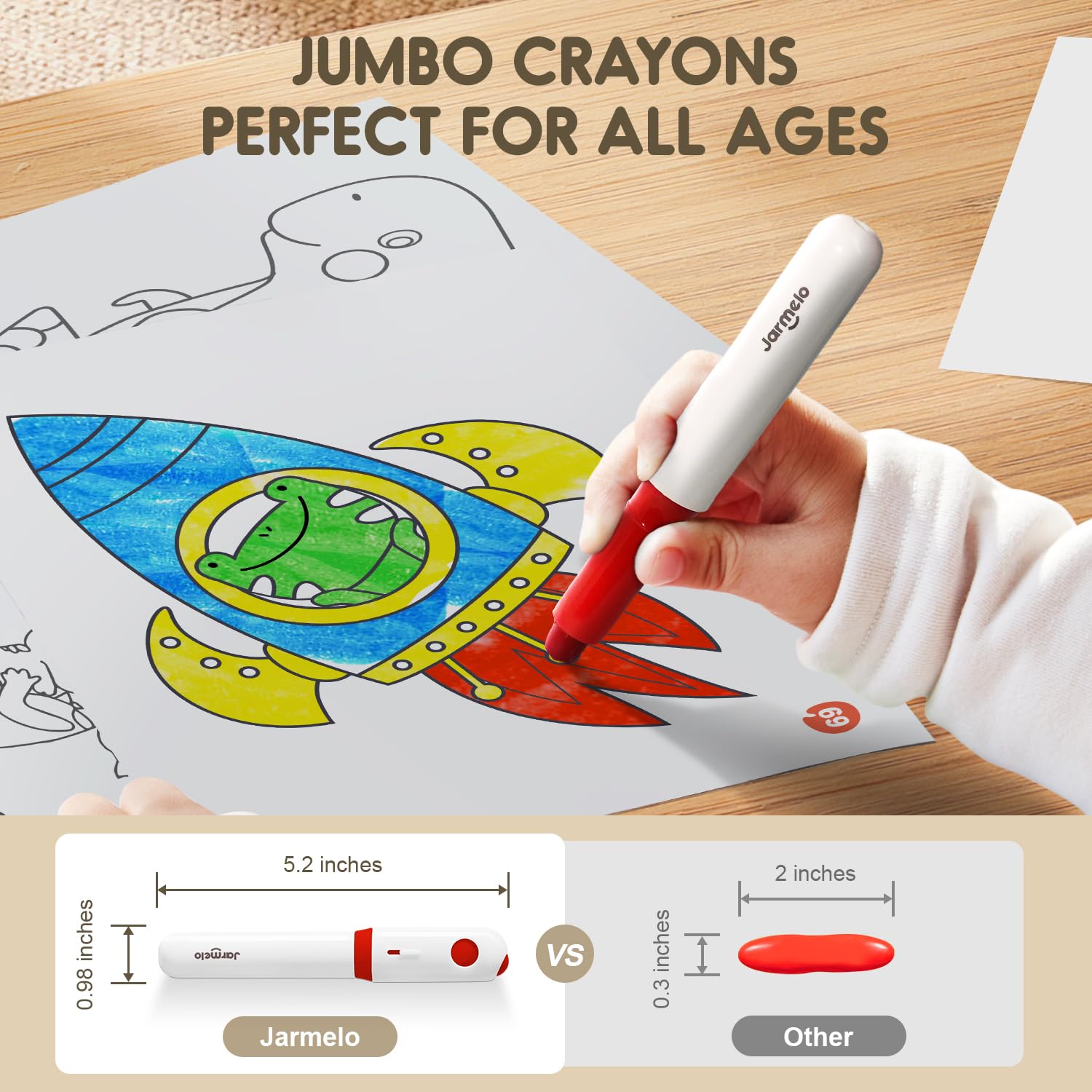 Foto 4 pulgar | Tarro De Crayones Melo Jumbo Twistable, 24 Colores Para Niños Pequeños - Venta Internacional.