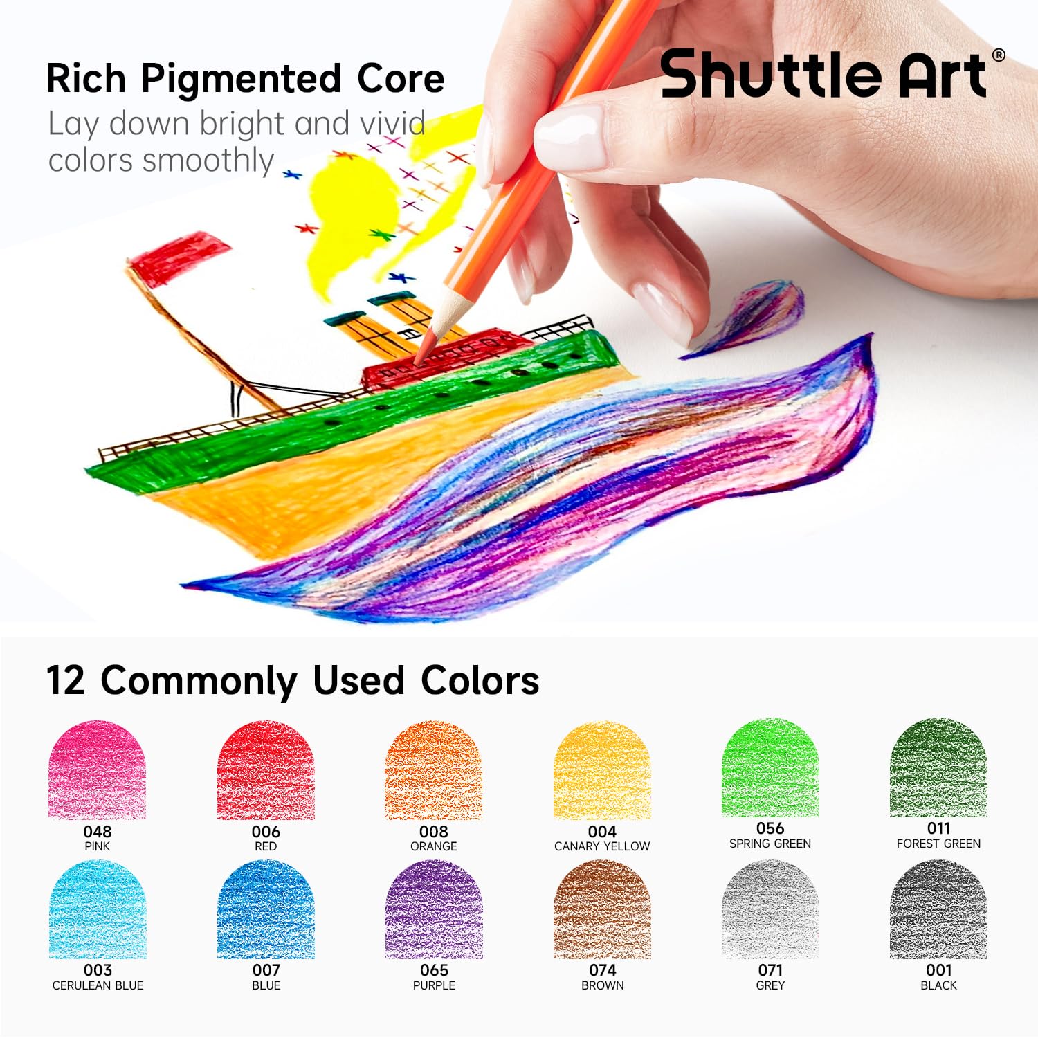 Foto 5 pulgar | Lápices de Colores Shuttle Art 408 Paquete con 20 Sacapuntas - Venta Internacional