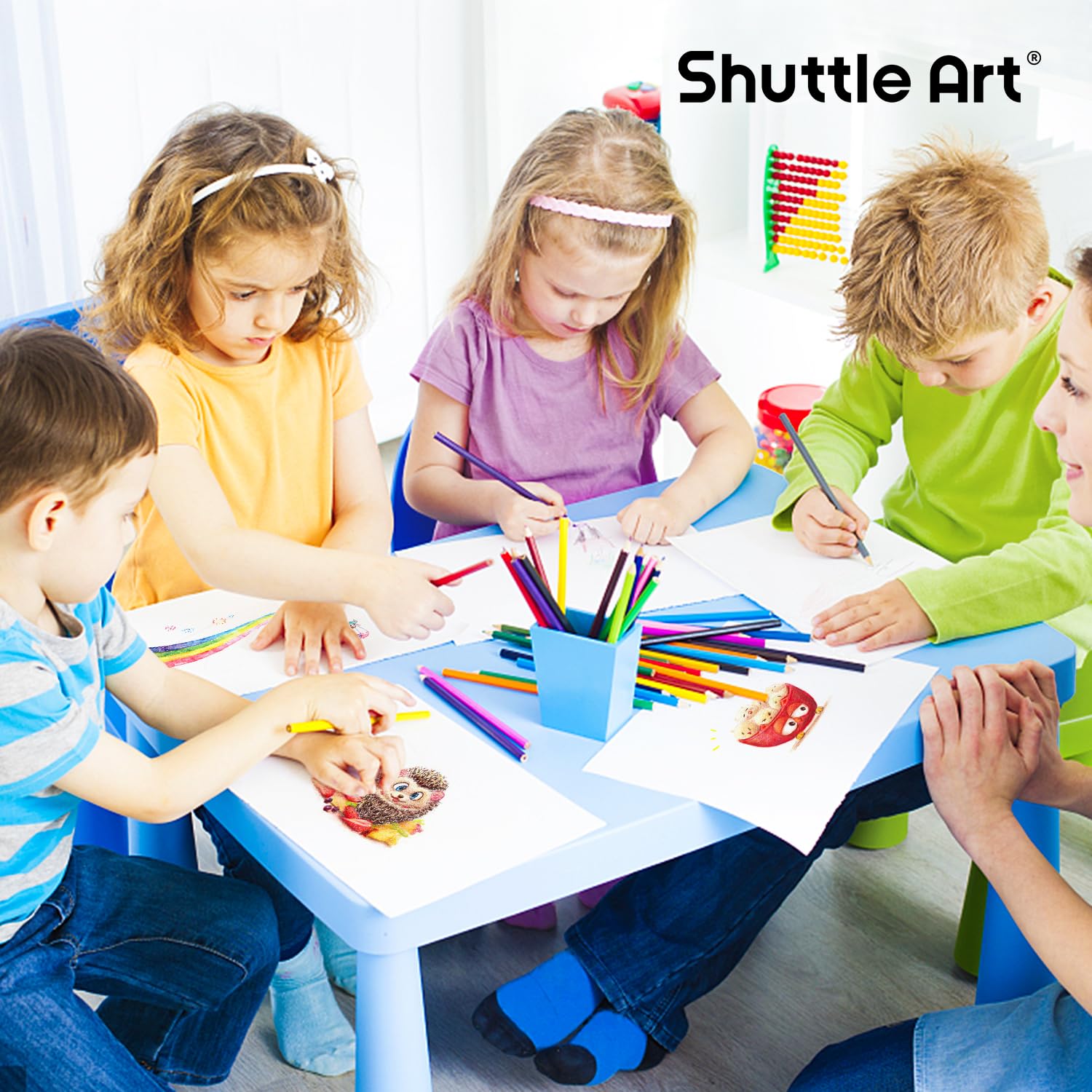 Foto 6 pulgar | Lápices de Colores Shuttle Art 408 Paquete con 20 Sacapuntas - Venta Internacional