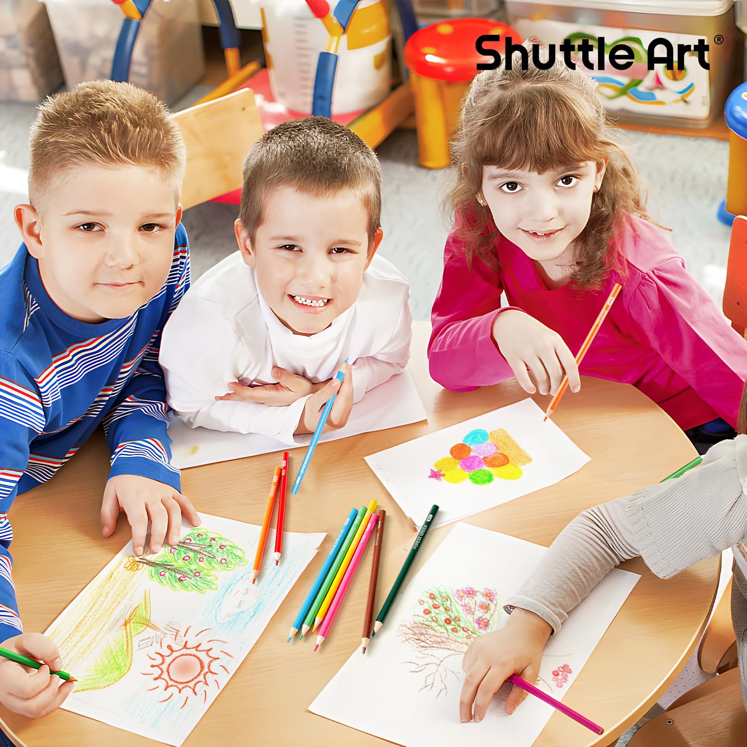 Foto 7 pulgar | Lápices de Colores Shuttle Art 408 Paquete con 20 Sacapuntas - Venta Internacional