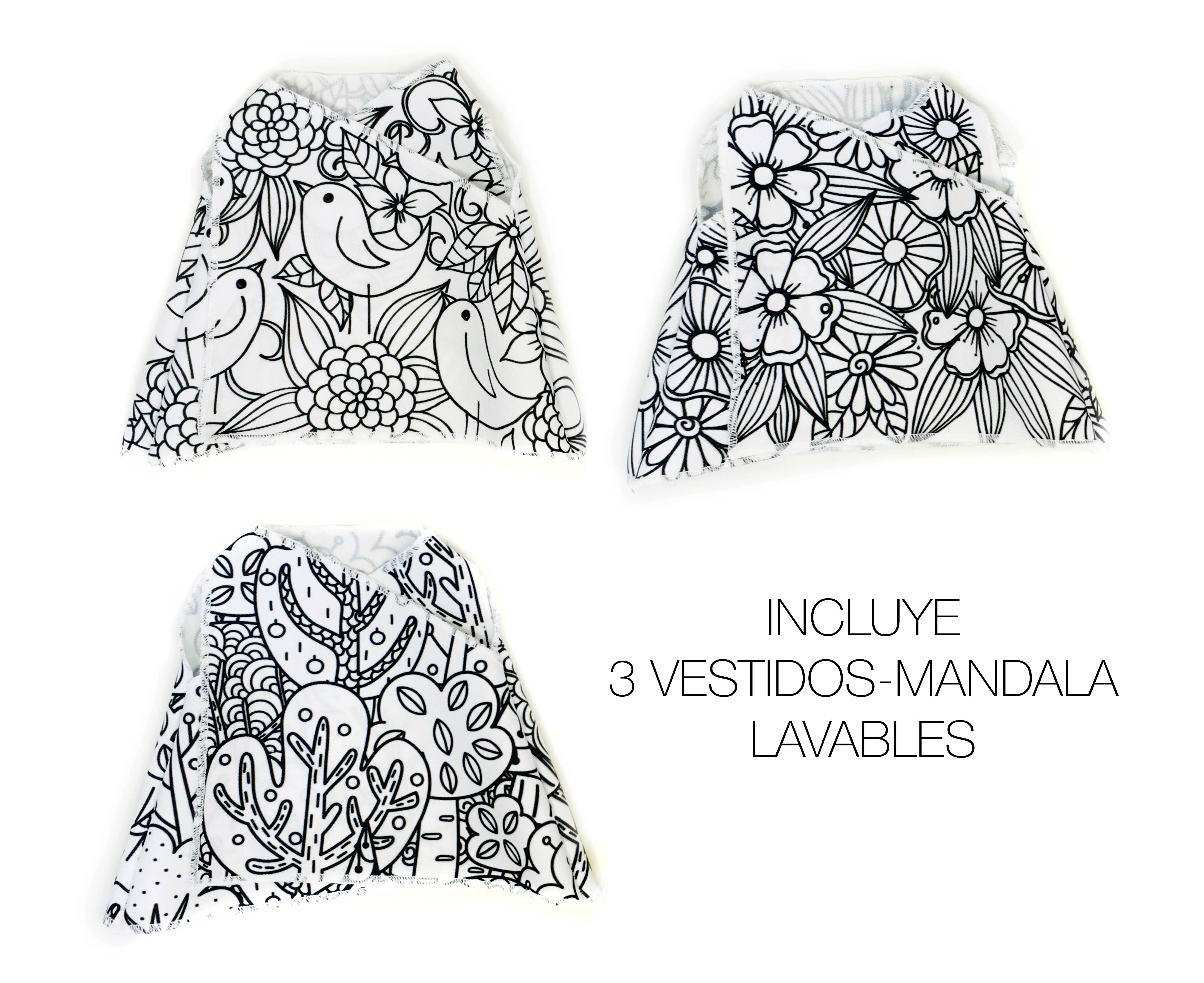 Foto 5 pulgar | Perro De Peluche Mandala 3 Vestidos Lavables Altus  Peluche Gris Con Plumones Juguete Educativo