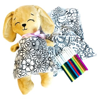 Foto 3 | Conejo De Peluche Mandala 3 Vestidos Lavables Altus Peluche Café Con Plumones Juguete Educativo