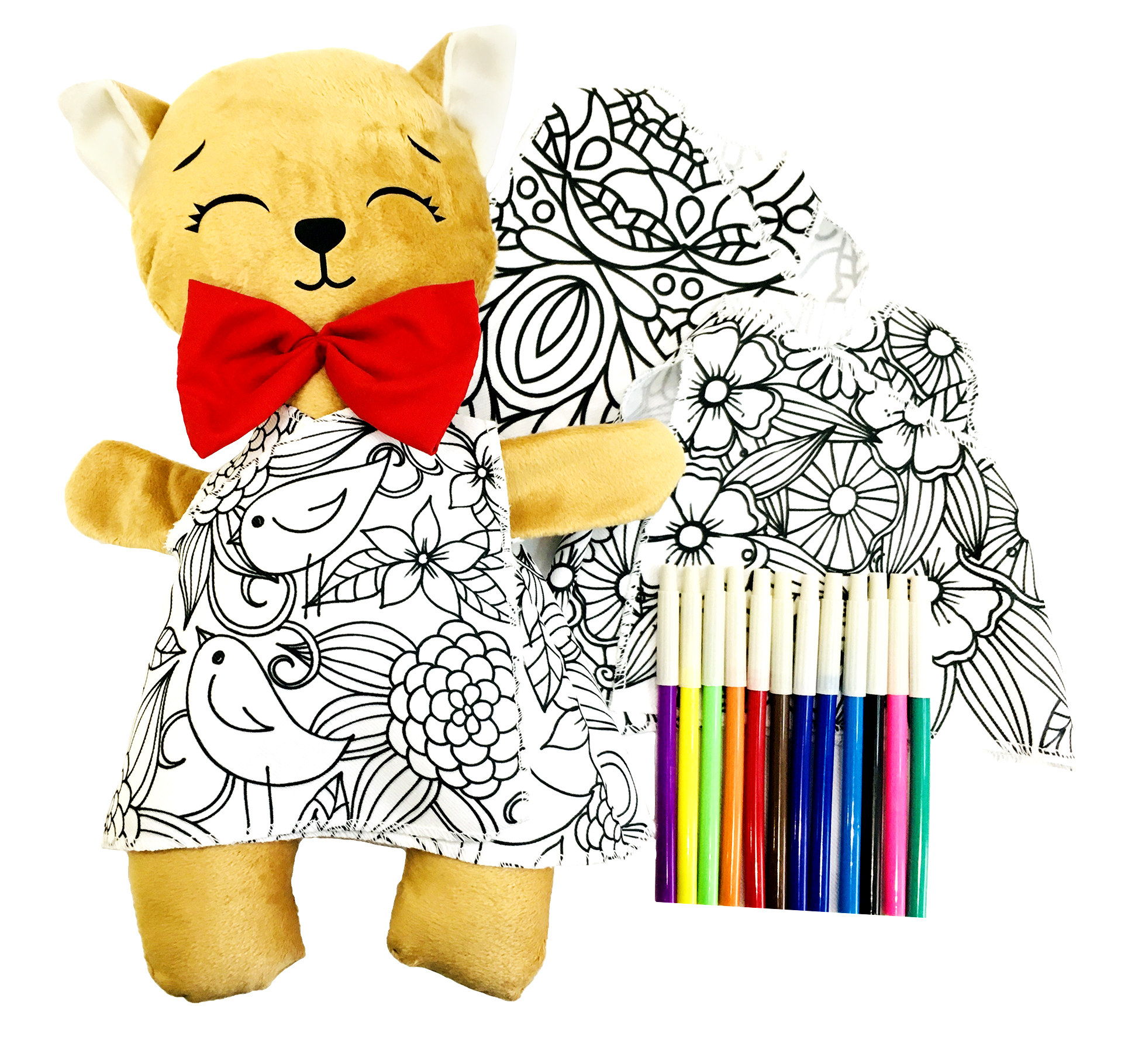 Foto 4 pulgar | Gato De Peluche Mandala 3 Vestidos Lavables Altus  Peluche Café Con Plumones Juguete Educativo