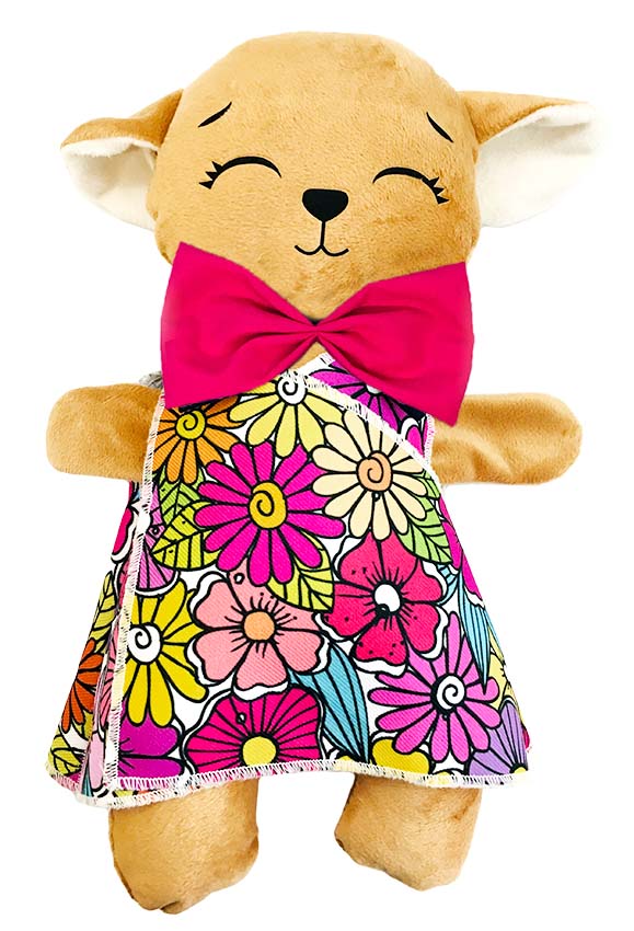 Foto 6 pulgar | Perro De Peluche Mandala 3 Vestidos Lavables Altus  Peluche Café Con Plumones Juguete Educativo
