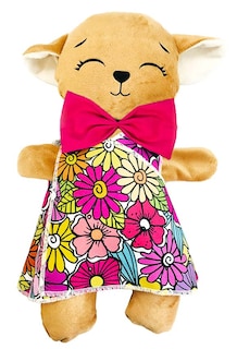 Foto 5 | Perro De Peluche Mandala 3 Vestidos Lavables Altus Peluche Café Con Plumones Juguete Educativo