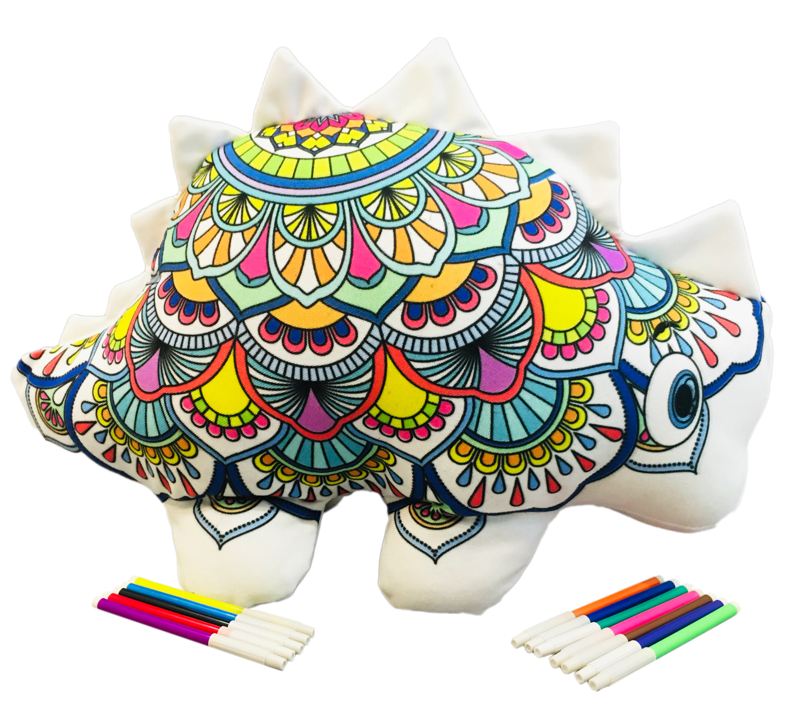 Foto 2 pulgar | Dinosaurio 3d Mandala Lavable Altus Estegosaurio De Peluche Con Plumones Juguete Educativo