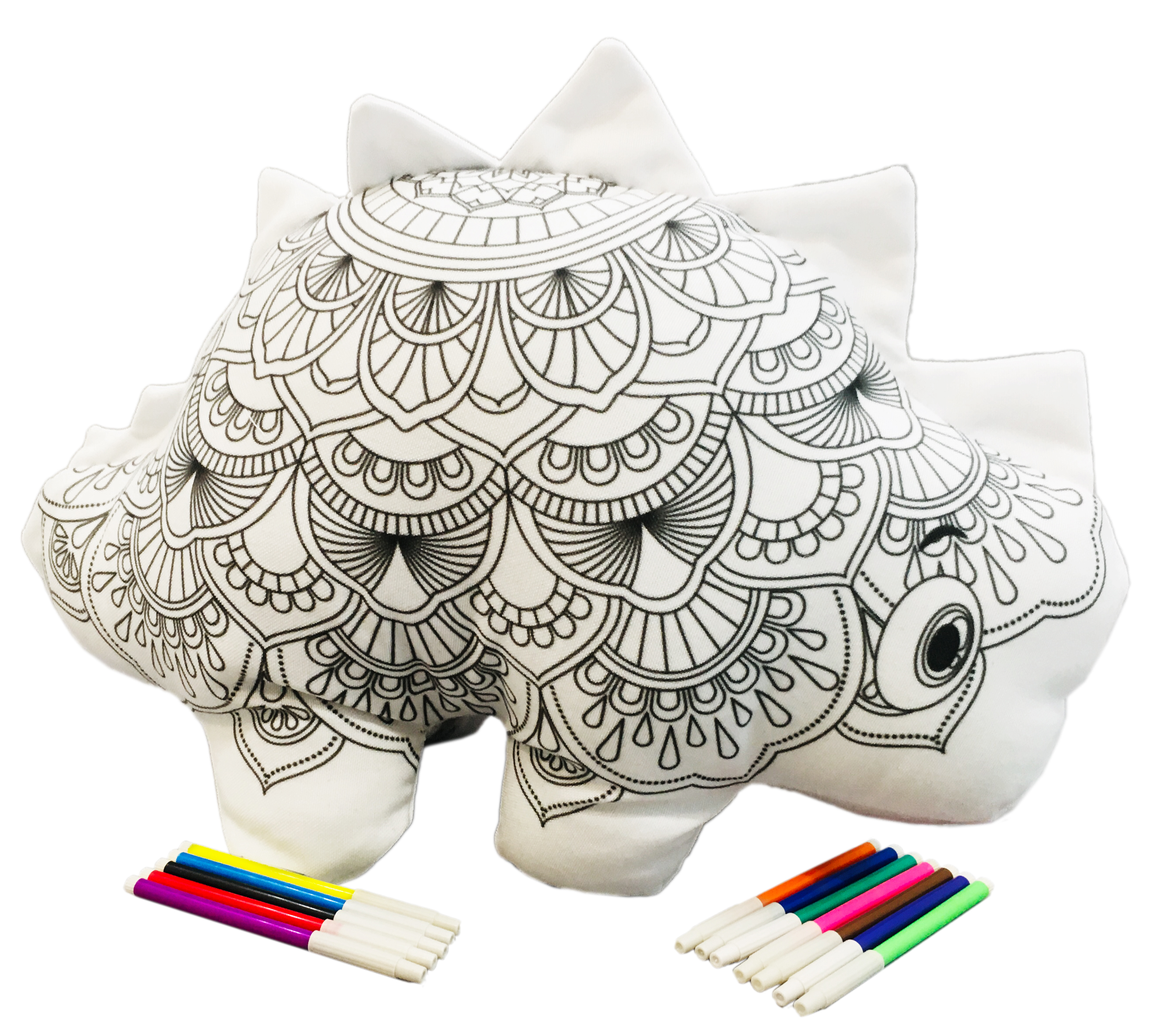 Foto 4 pulgar | Dinosaurio 3d Mandala Lavable Altus Estegosaurio De Peluche Con Plumones Juguete Educativo