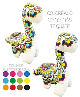 Foto 5 | Dinosaurio 3d Mandala Lavable Altus Cuello Largo De Peluche Con Plumones Juguete Educativo