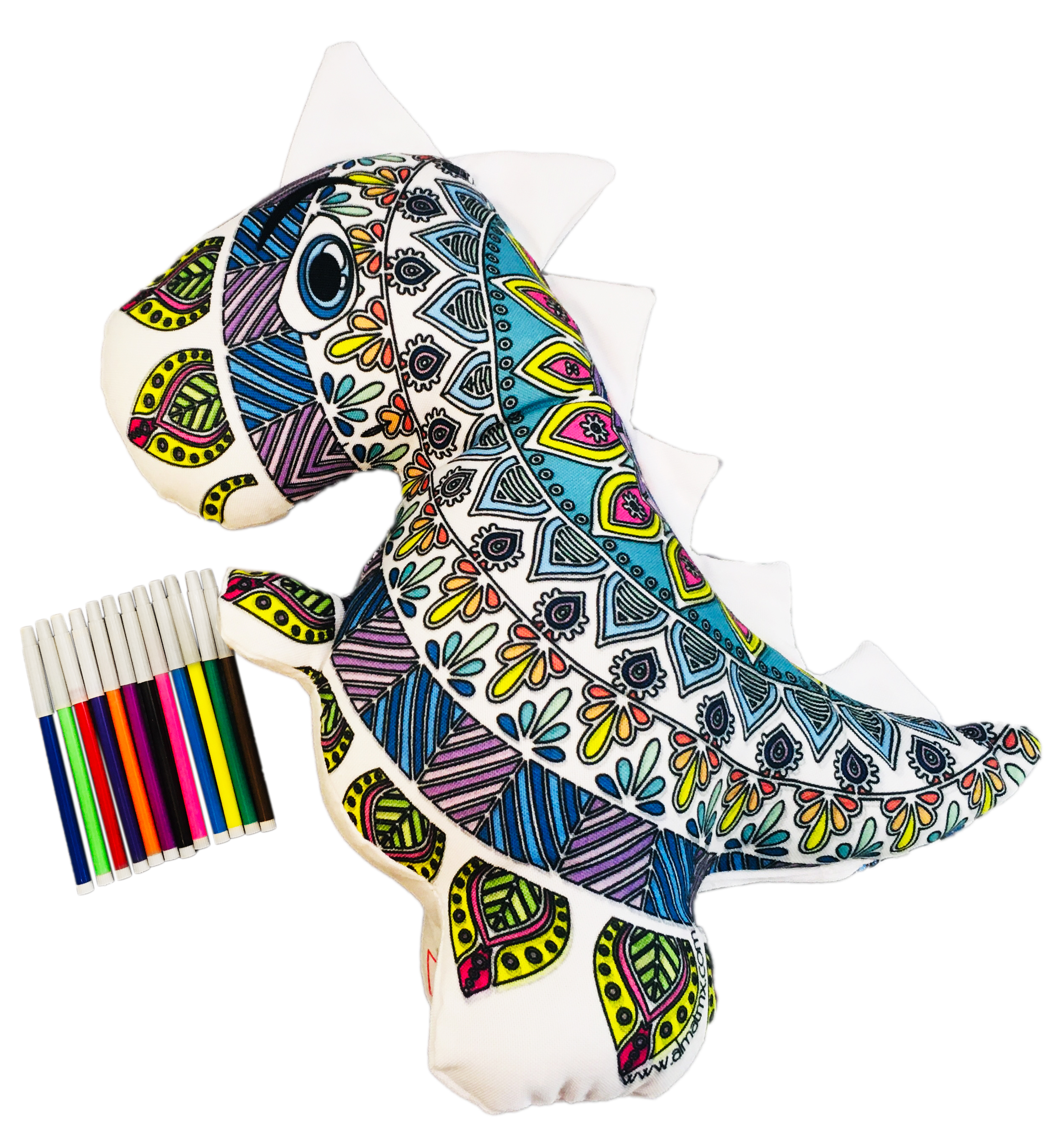 Foto 2 pulgar | Dinosaurio 3d Mandala Lavable Altus Tiranosaurio Rex De Peluche Con Plumones Juguete Educativo