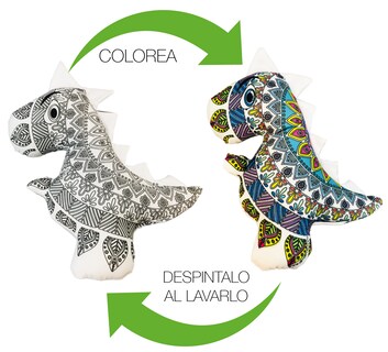 Foto 2 | Dinosaurio 3d Mandala Lavable Altus Tiranosaurio Rex De Peluche Con Plumones Juguete Educativo