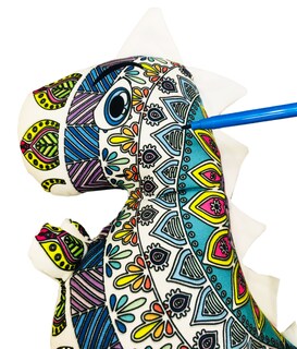 Foto 4 | Dinosaurio 3d Mandala Lavable Altus Tiranosaurio Rex De Peluche Con Plumones Juguete Educativo