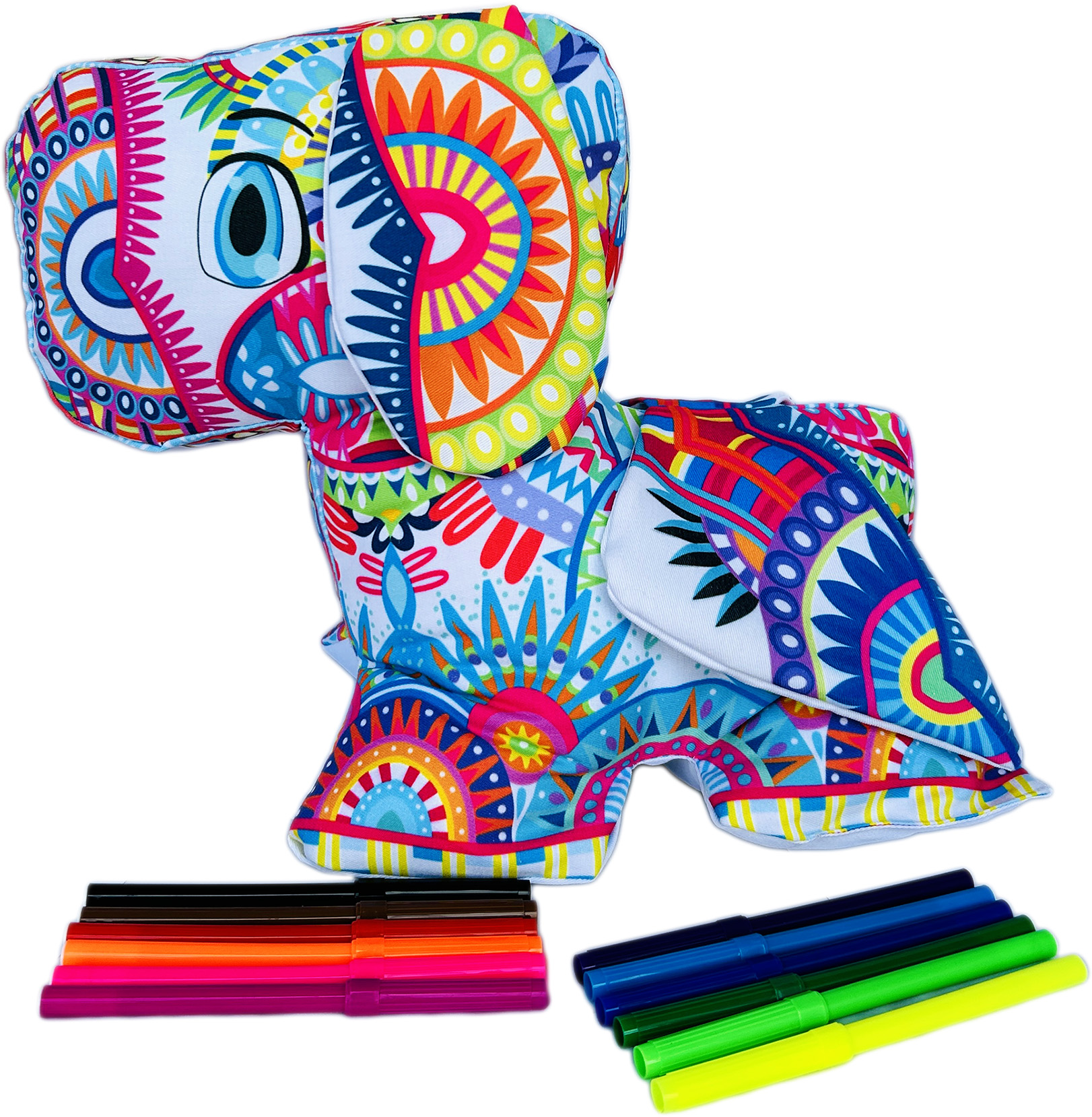 Foto 2 pulgar | Perro De Peluche Mandala Lavable Altus Peluche Con Plumones Juguete Educativo