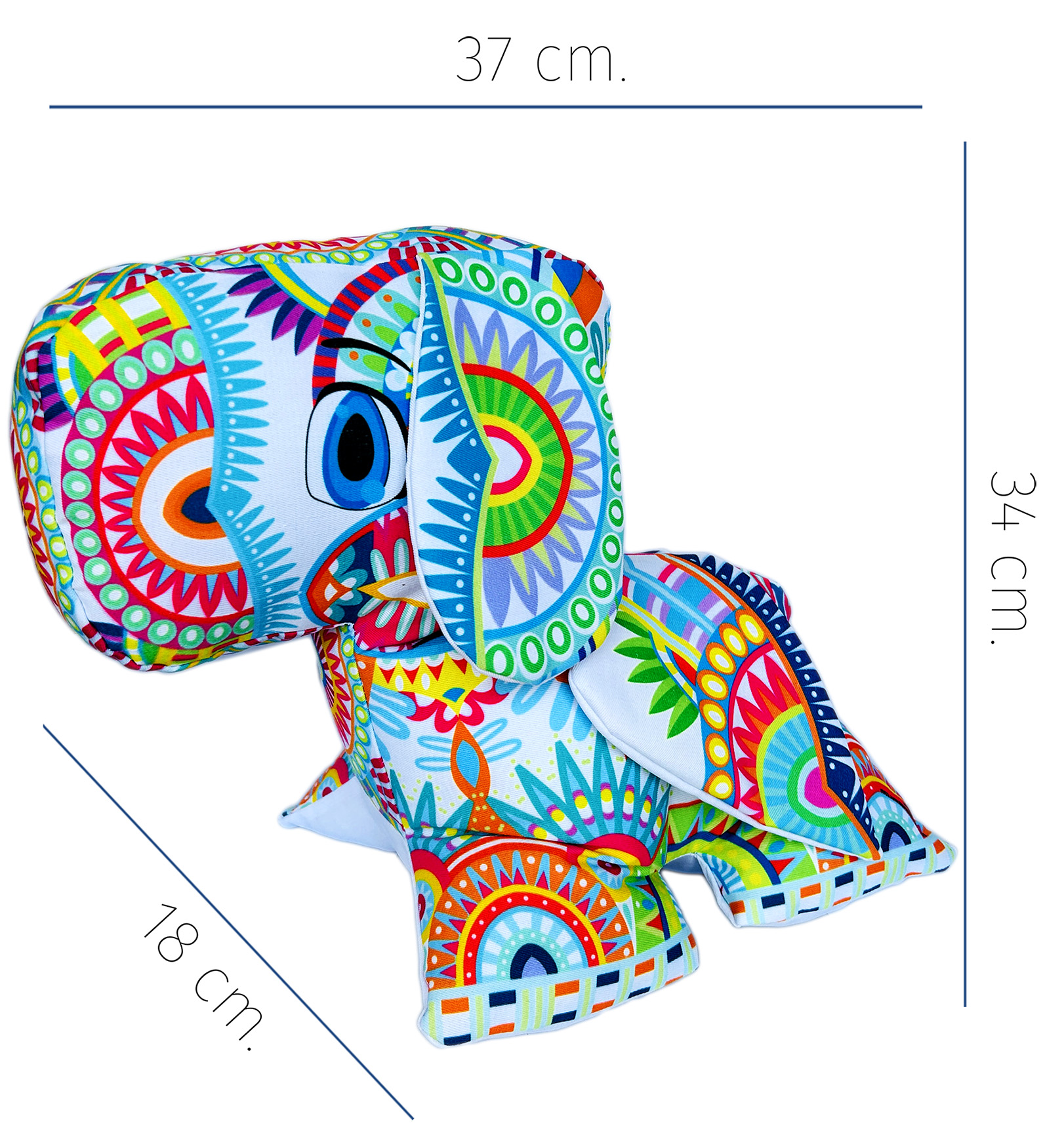 Foto 6 pulgar | Perro De Peluche Mandala Lavable Altus Peluche Con Plumones Juguete Educativo