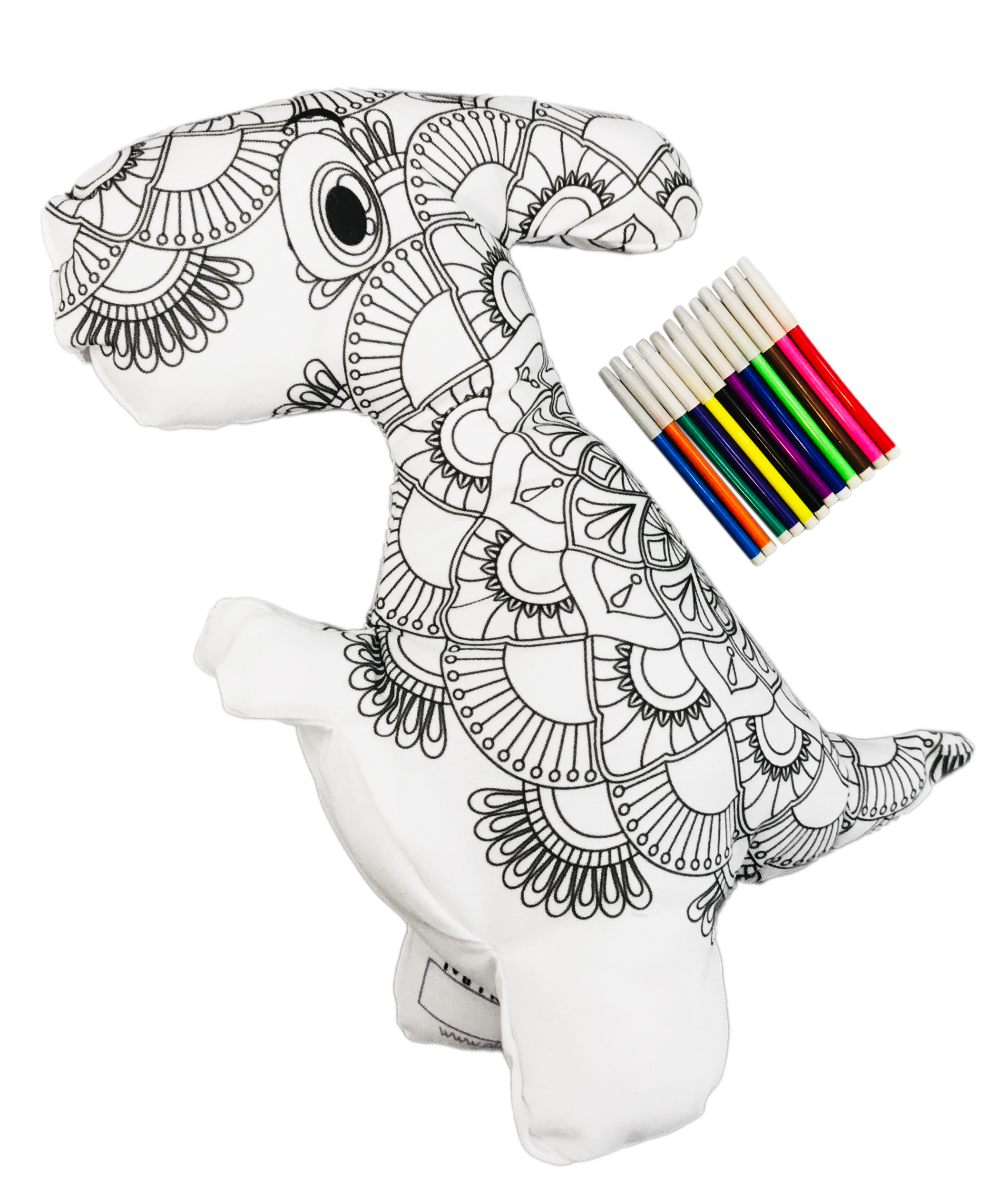 Foto 4 pulgar | Dinosaurio 3d Mandala Lavable Altus Velociraptor De Peluche Con Plumones Juguete Educativo