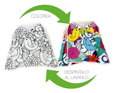 Foto 2 | Gato De Peluche Mandala 3 Vestidos Lavables Altus Peluche Blanco Con Plumones Juguete Educativo