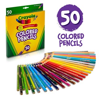 Foto 3 | Lápices De Colores Crayola Con Puntas Preafiladas De 50 Unidades, No Tóxicos - Venta Internacional.