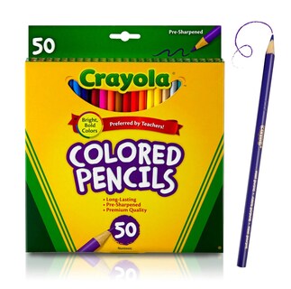 Foto 6 | Lápices De Colores Crayola Con Puntas Preafiladas De 50 Unidades, No Tóxicos - Venta Internacional.