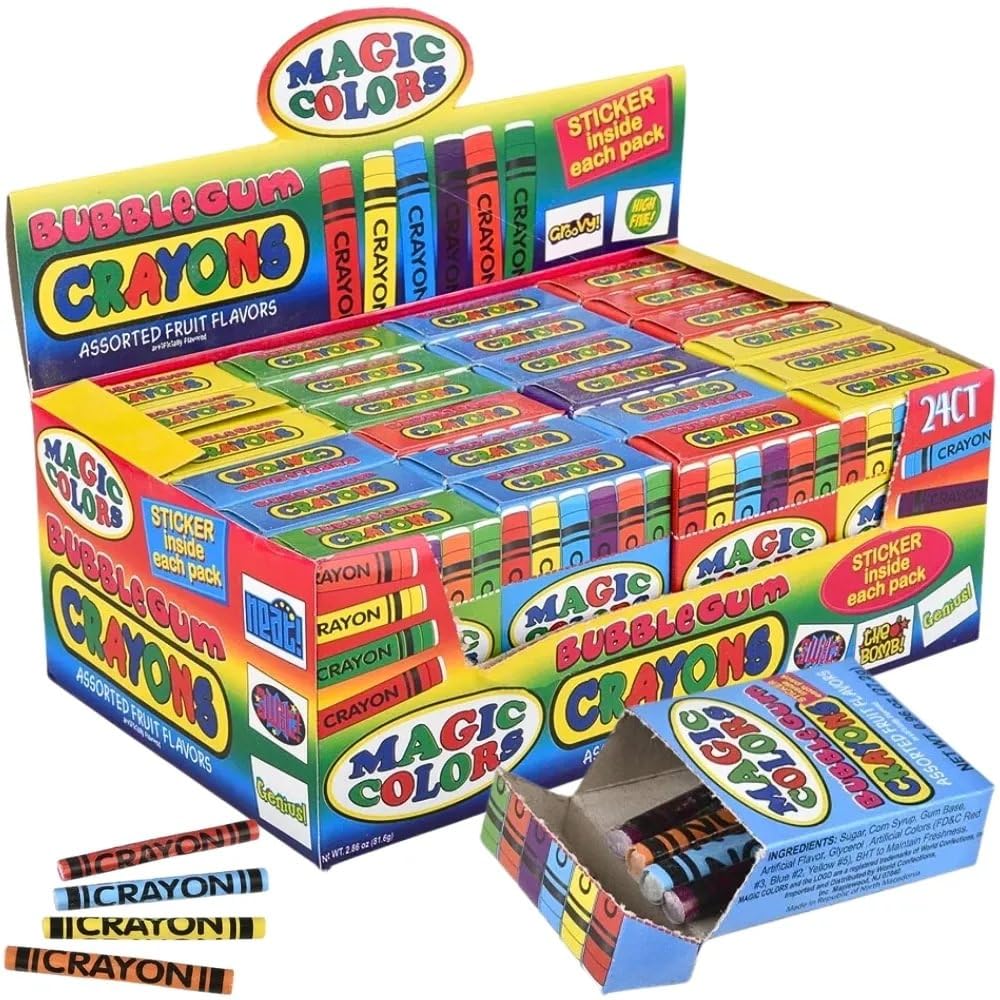 Foto 1 | Crayones De Goma De Mascar De Rhode Island, Novedosos Colores Mágicos, Paquete De 24 - Venta Internacional.