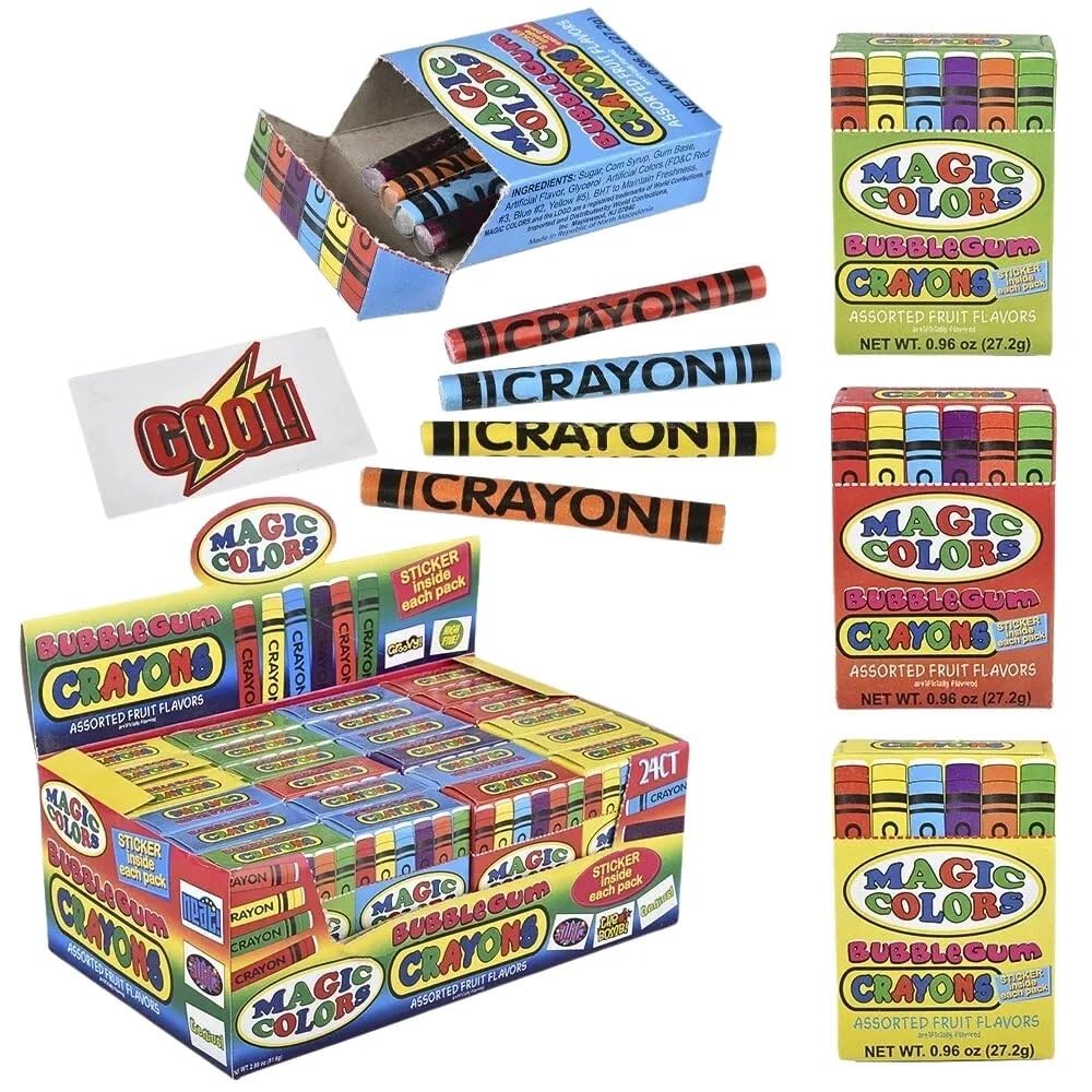 Foto 2 | Crayones De Goma De Mascar De Rhode Island, Novedosos Colores Mágicos, Paquete De 24 - Venta Internacional.