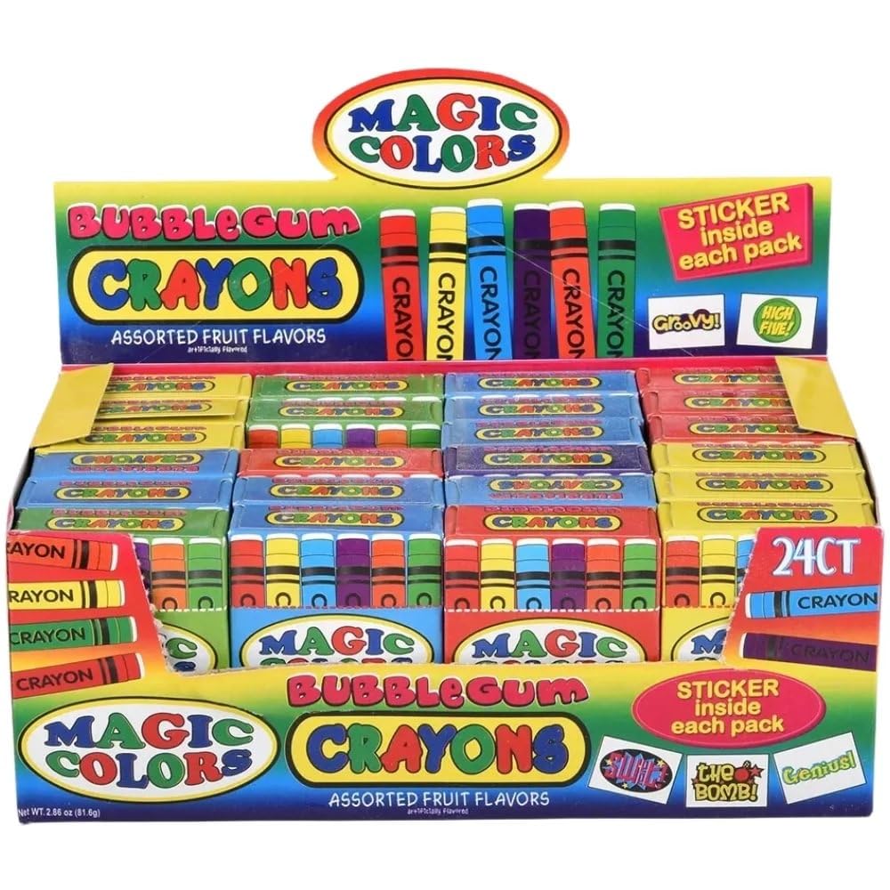 Foto 7 pulgar | Crayones De Goma De Mascar De Rhode Island, Novedosos Colores Mágicos, Paquete De 24 - Venta Internacional.