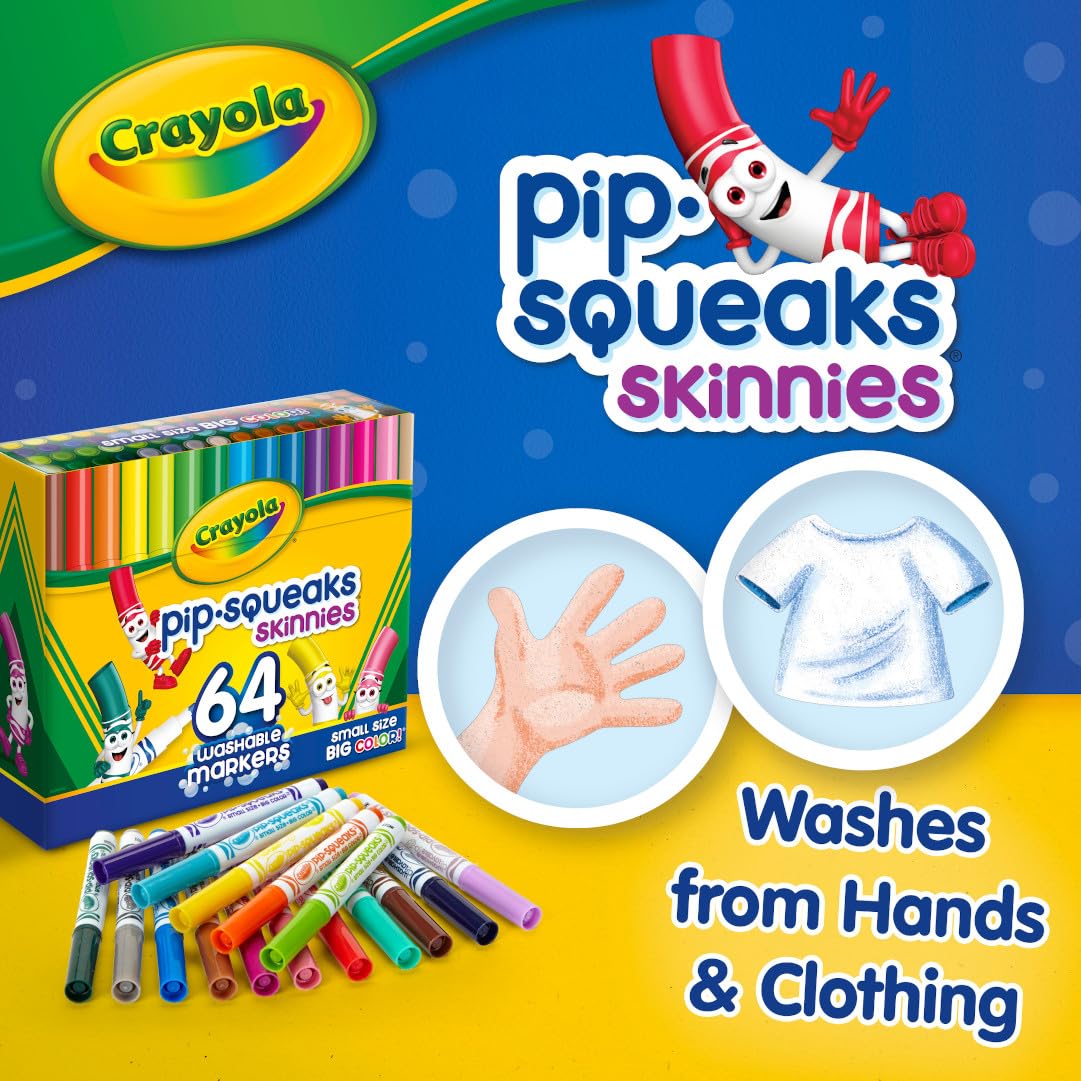 Foto 6 pulgar | Marcadores Lavables Crayola Pip-squeaks Skinnies 64 Piezas - Venta Internacional