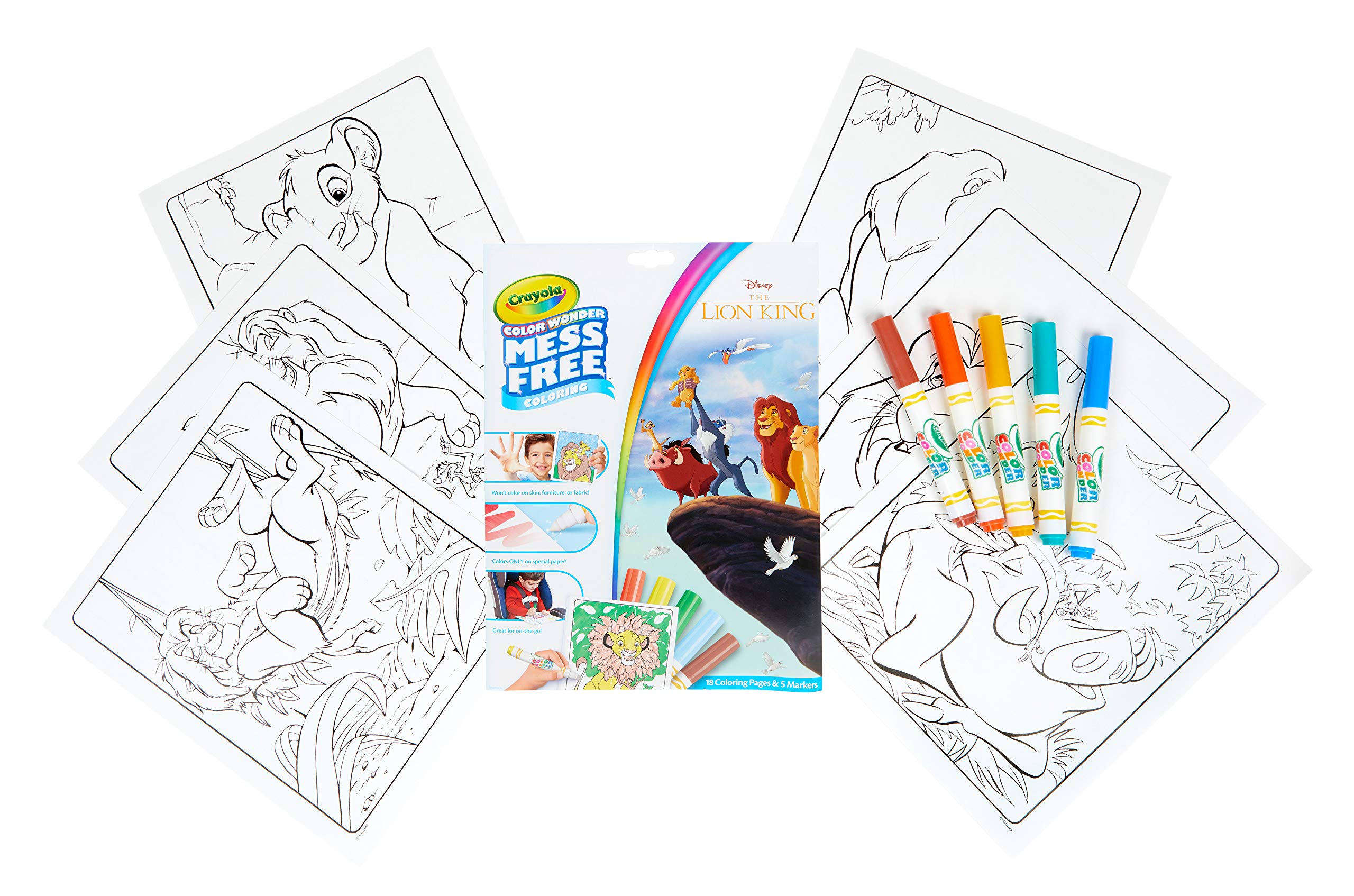 Foto 5 | Bloc Y Rotuladores Color Wonder Crayola Lion King, 18 Páginas - Venta Internacional.