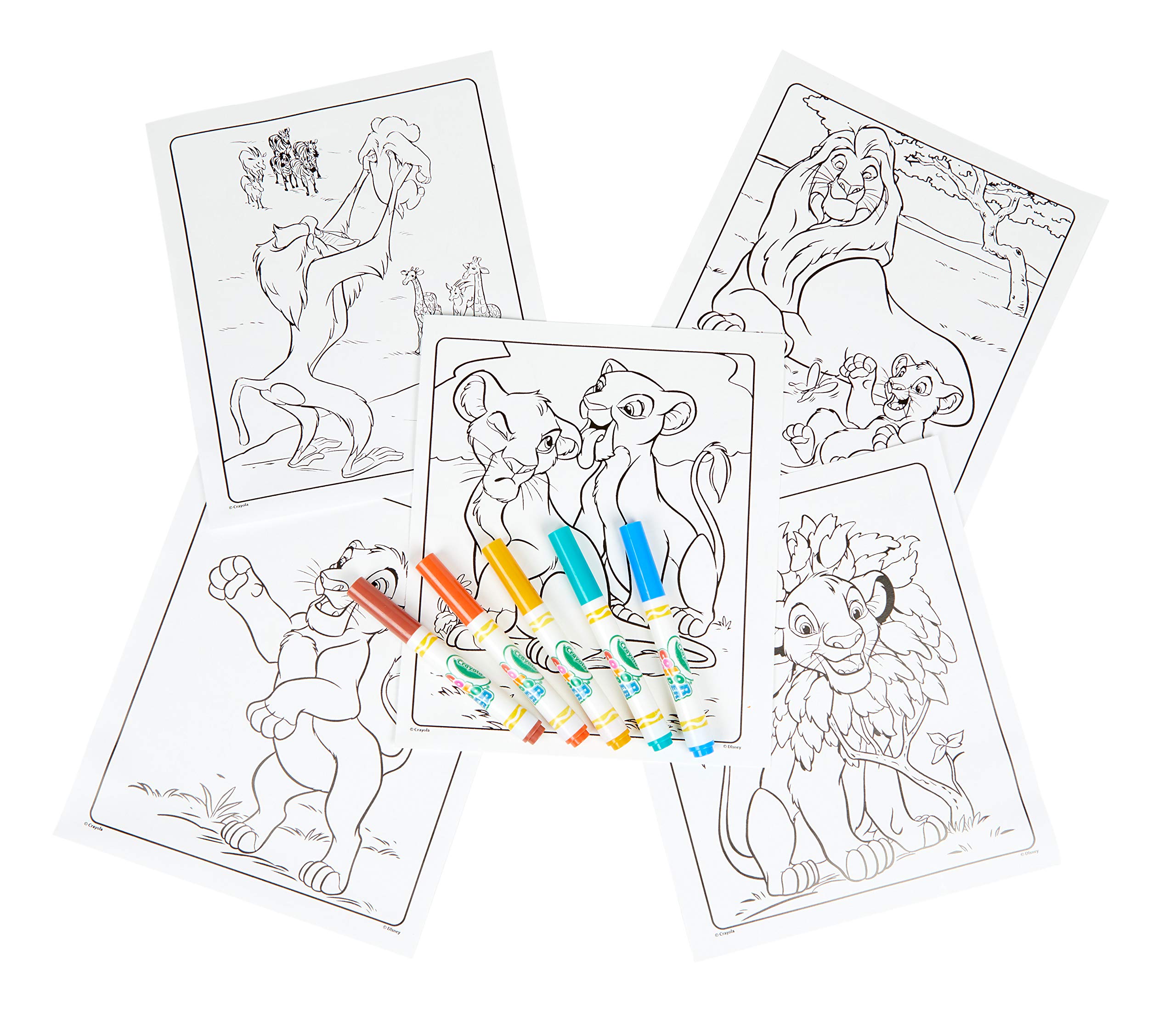 Foto 6 | Bloc Y Rotuladores Color Wonder Crayola Lion King, 18 Páginas - Venta Internacional.