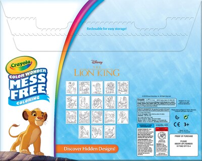 Foto 7 | Bloc Y Rotuladores Color Wonder Crayola Lion King, 18 Páginas - Venta Internacional.