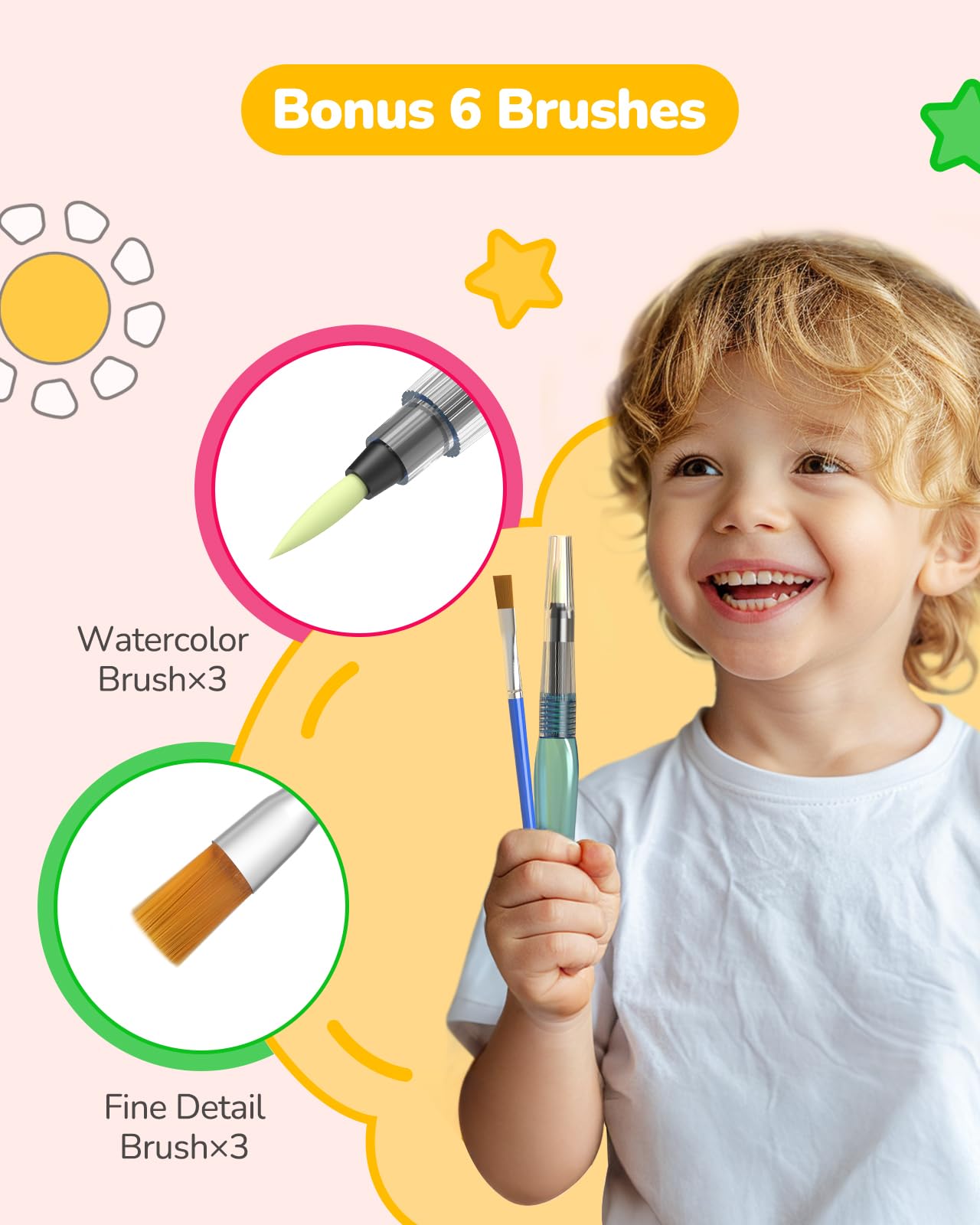 Foto 4 | Set De Pintura Acuarela Tecjoe, Paquete De 3 Pinturas Con Libros Para Colorear Al Agua - Venta Internacional.