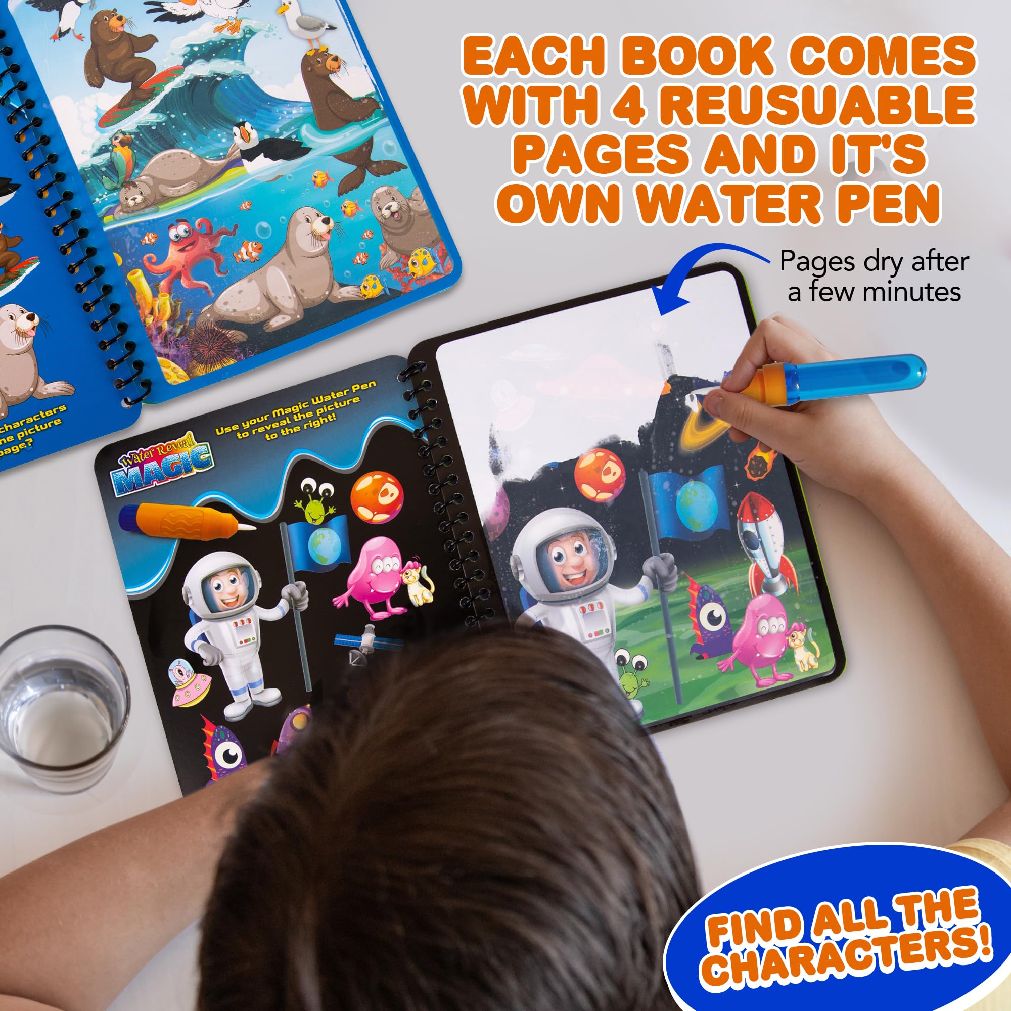 Foto 3 pulgar | Libros Mágicos Para Colorear Con Agua, Arte Y Creatividad Para Niños De 1 A 4 Años - Venta Internacional.