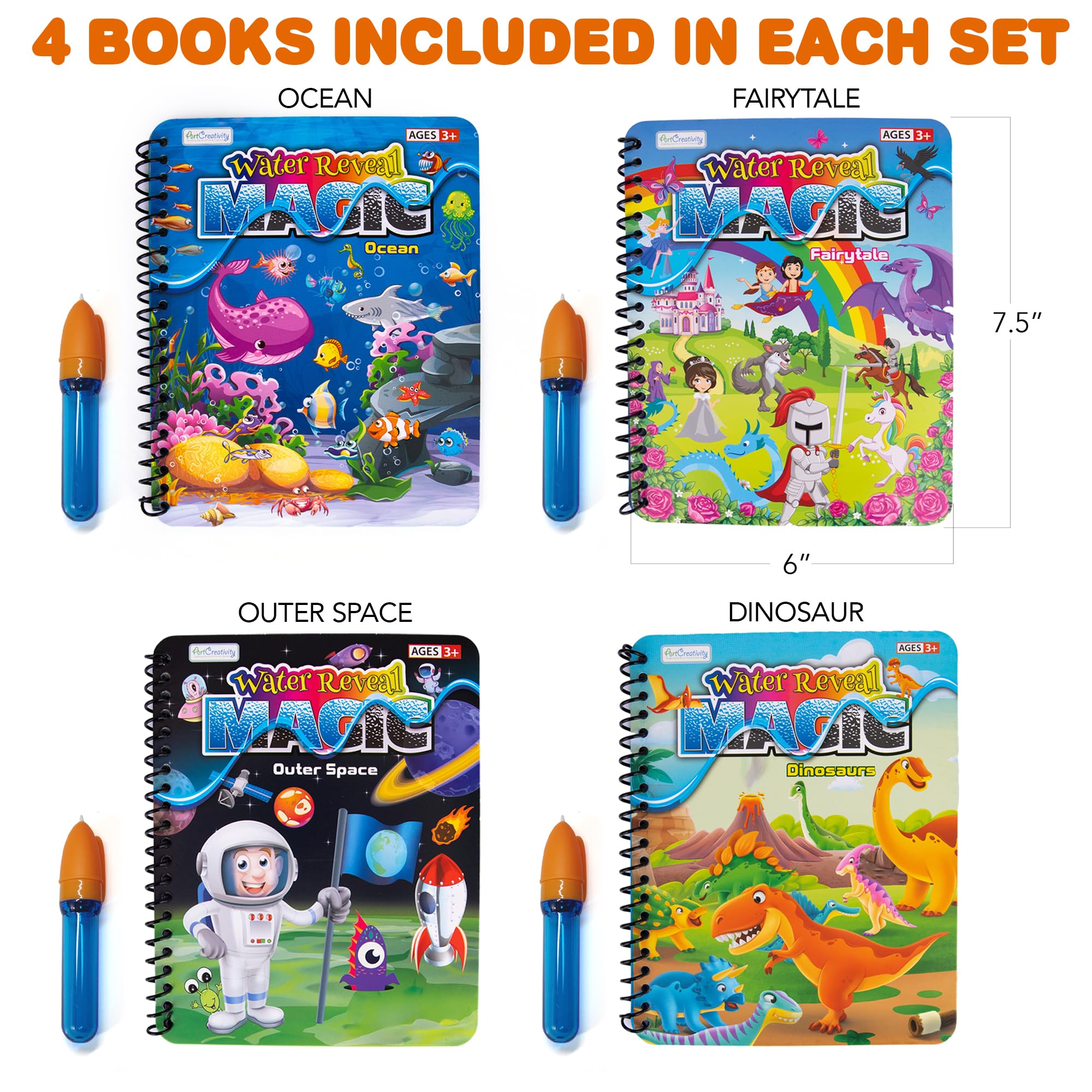 Foto 4 pulgar | Libros Mágicos Para Colorear Con Agua, Arte Y Creatividad Para Niños De 1 A 4 Años - Venta Internacional.