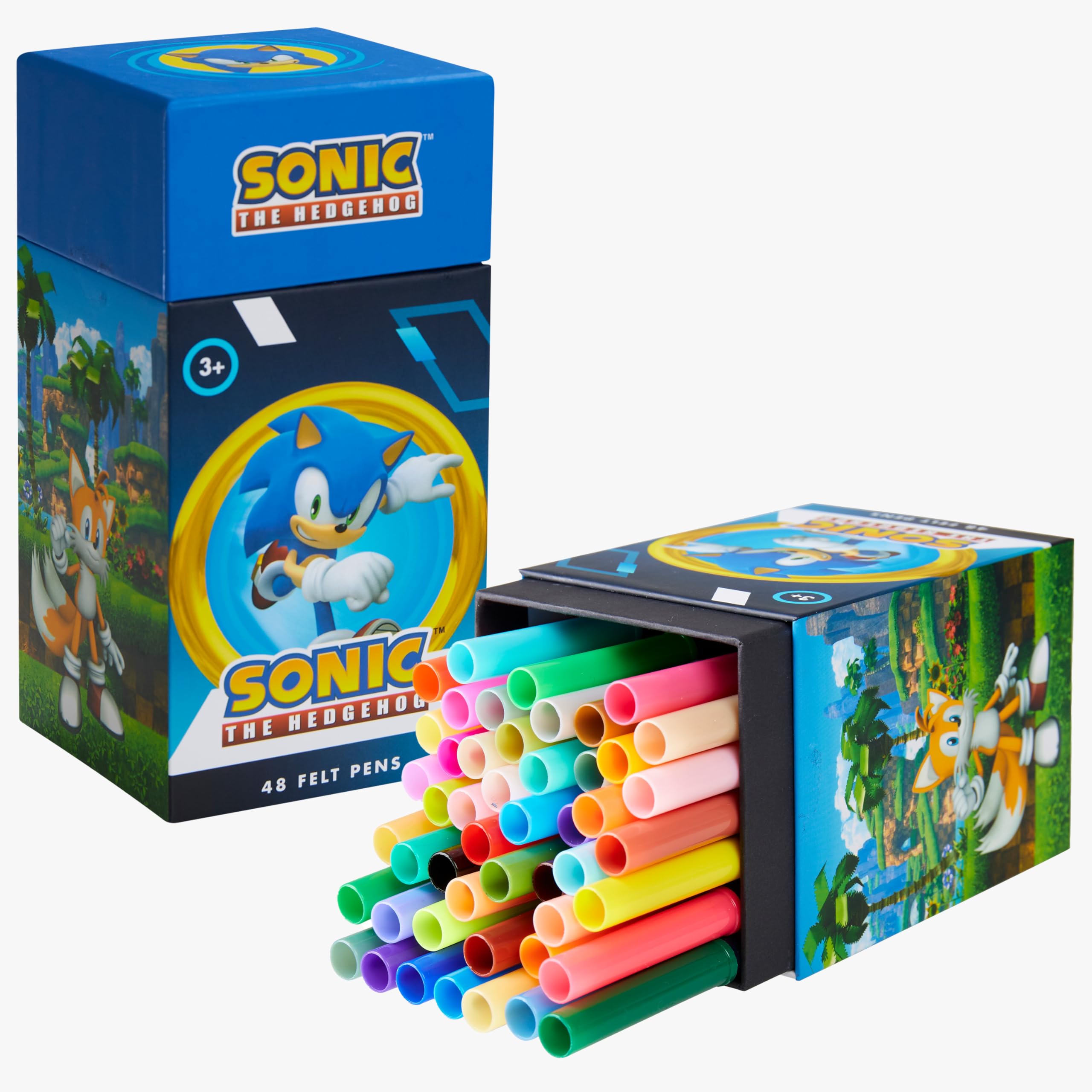 Foto 2 pulgar | Bolígrafos Para Colorear Sonic The Hedgehog 48 Para Niños Con Tinta Lavable - Venta Internacional.