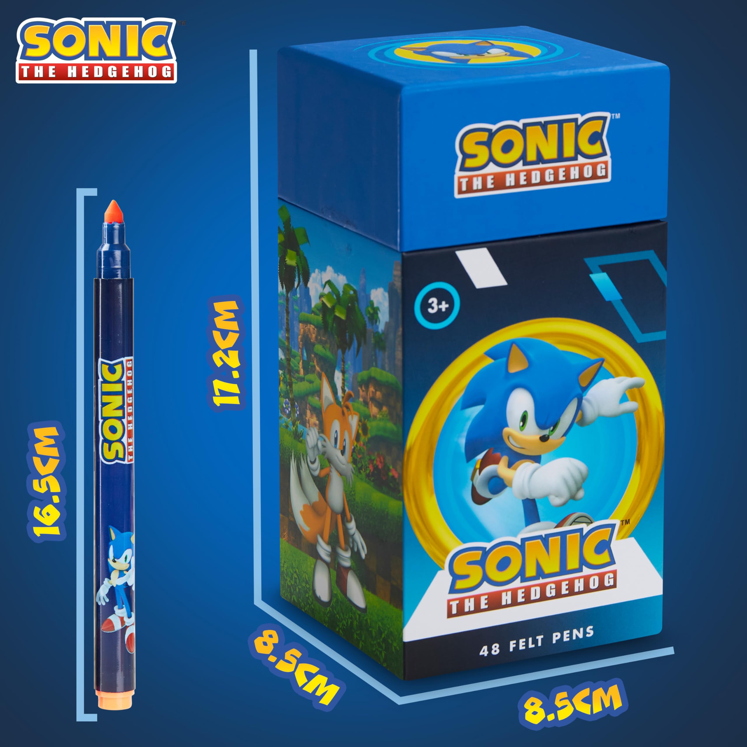 Foto 7 pulgar | Bolígrafos Para Colorear Sonic The Hedgehog 48 Para Niños Con Tinta Lavable - Venta Internacional.