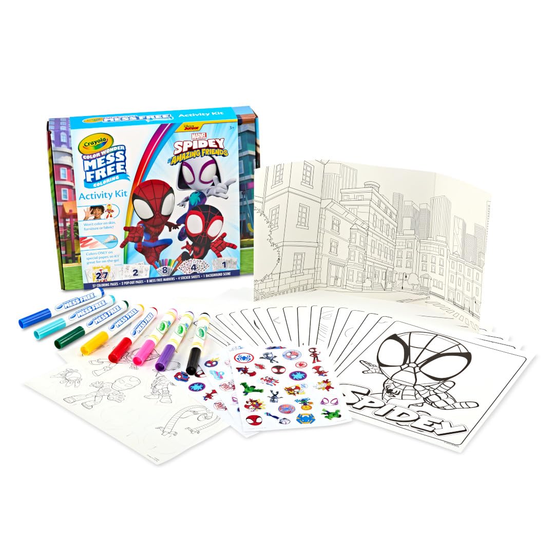 Foto 2 | Kit Para Colorear Crayola Color Wonder Spidey Y Sus Increíbles Amigos - Venta Internacional.