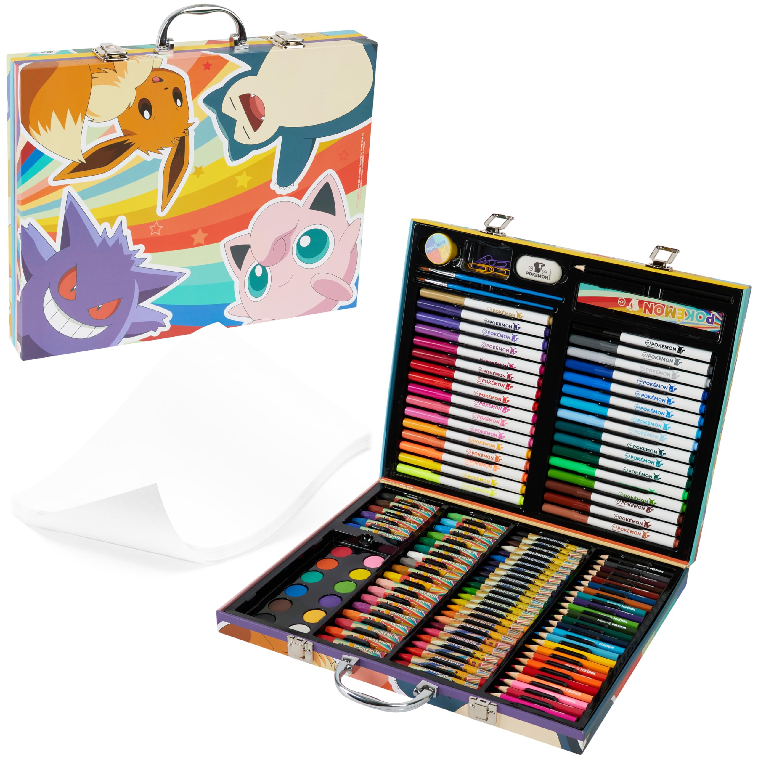 Foto 2 pulgar | Set De Artículos De Arte Pokémon, Más De 40 Unidades, Con Funda De Viaje Para Niños - Venta Internacional.