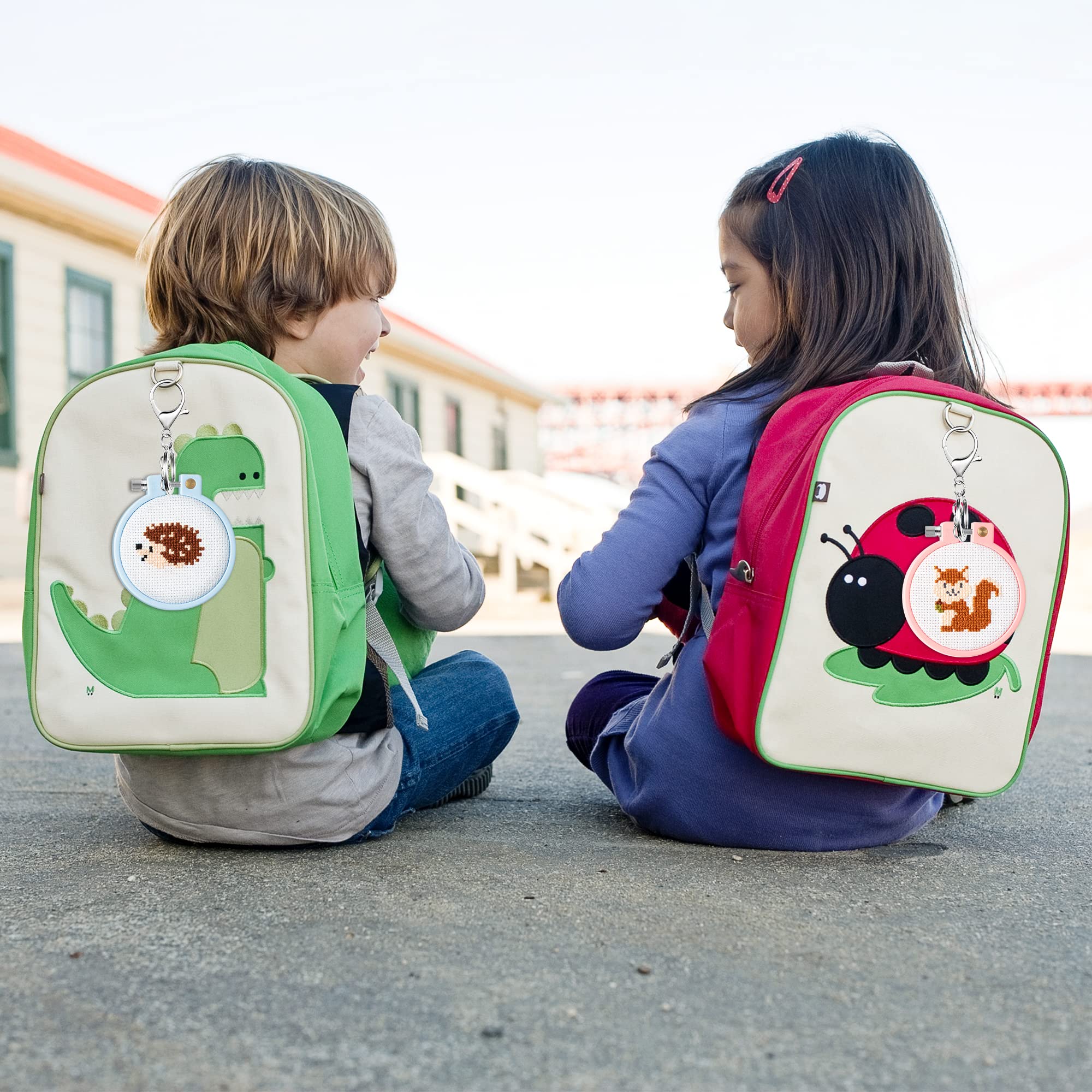 Foto 8 pulgar | Kit De Bordado Watinc Estampado En Punto De Cruz, Llavero Diy Para Niños - Venta Internacional.
