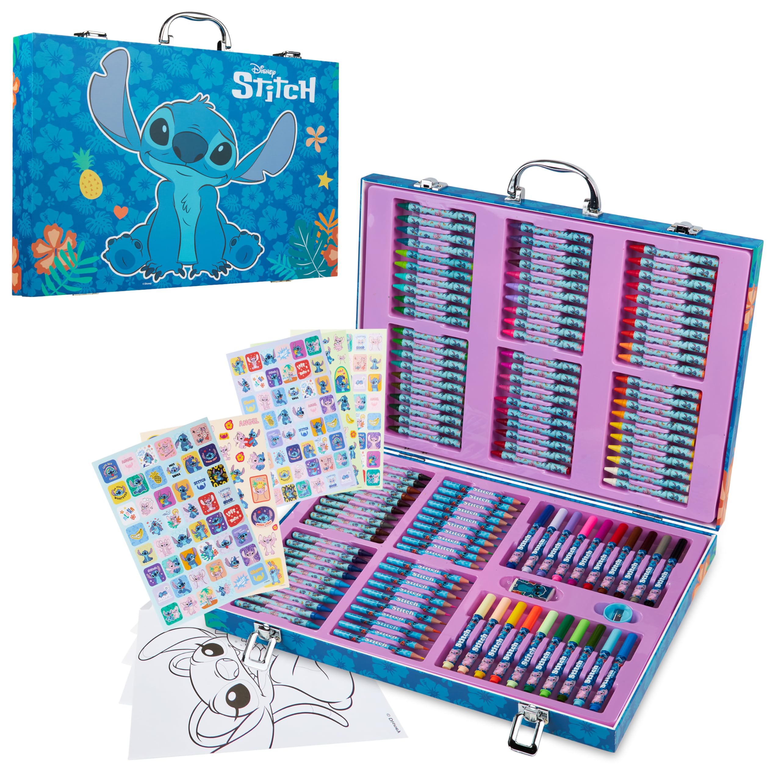 Foto 2 pulgar | Set De Arte Disney Stitch De Más De 130 Piezas Con Frozen Coloring Kids - Venta Internacional.