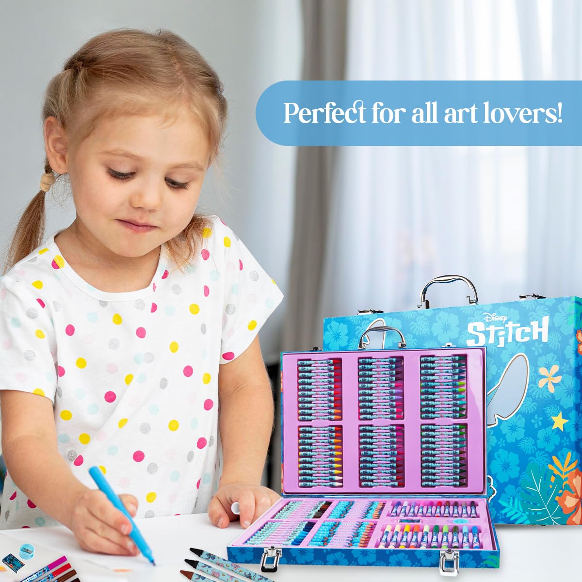 Foto 5 pulgar | Set De Arte Disney Stitch De Más De 130 Piezas Con Frozen Coloring Kids - Venta Internacional.