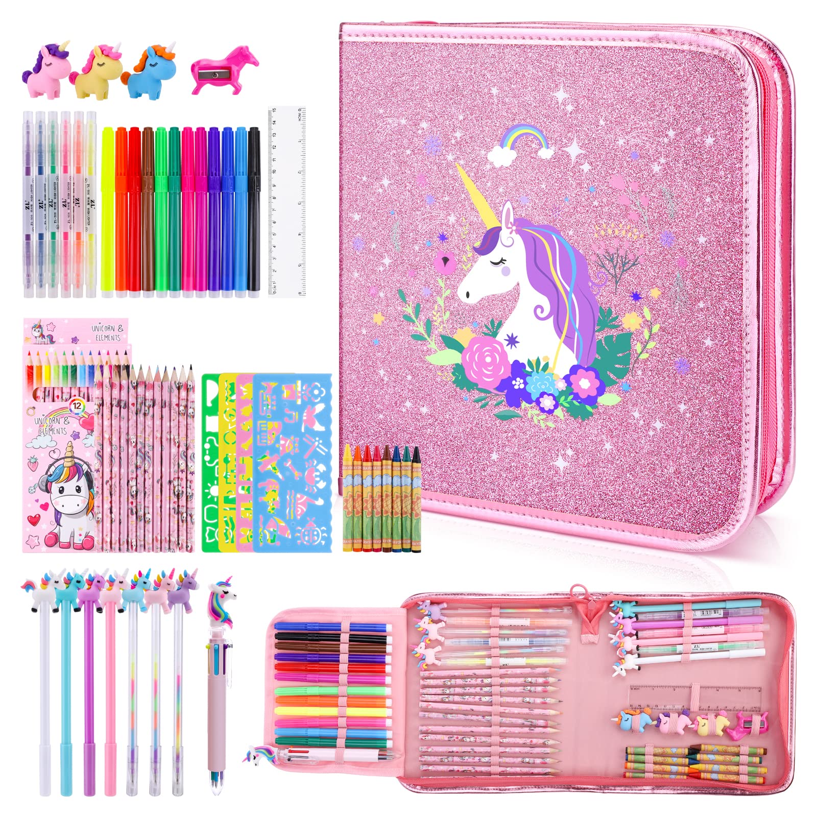 Foto 1 | Set De Rotuladores Con Aroma A Frutas Maigozon, 56 Unidades, De Art Supplies, Con Estuche - Venta Internacional.