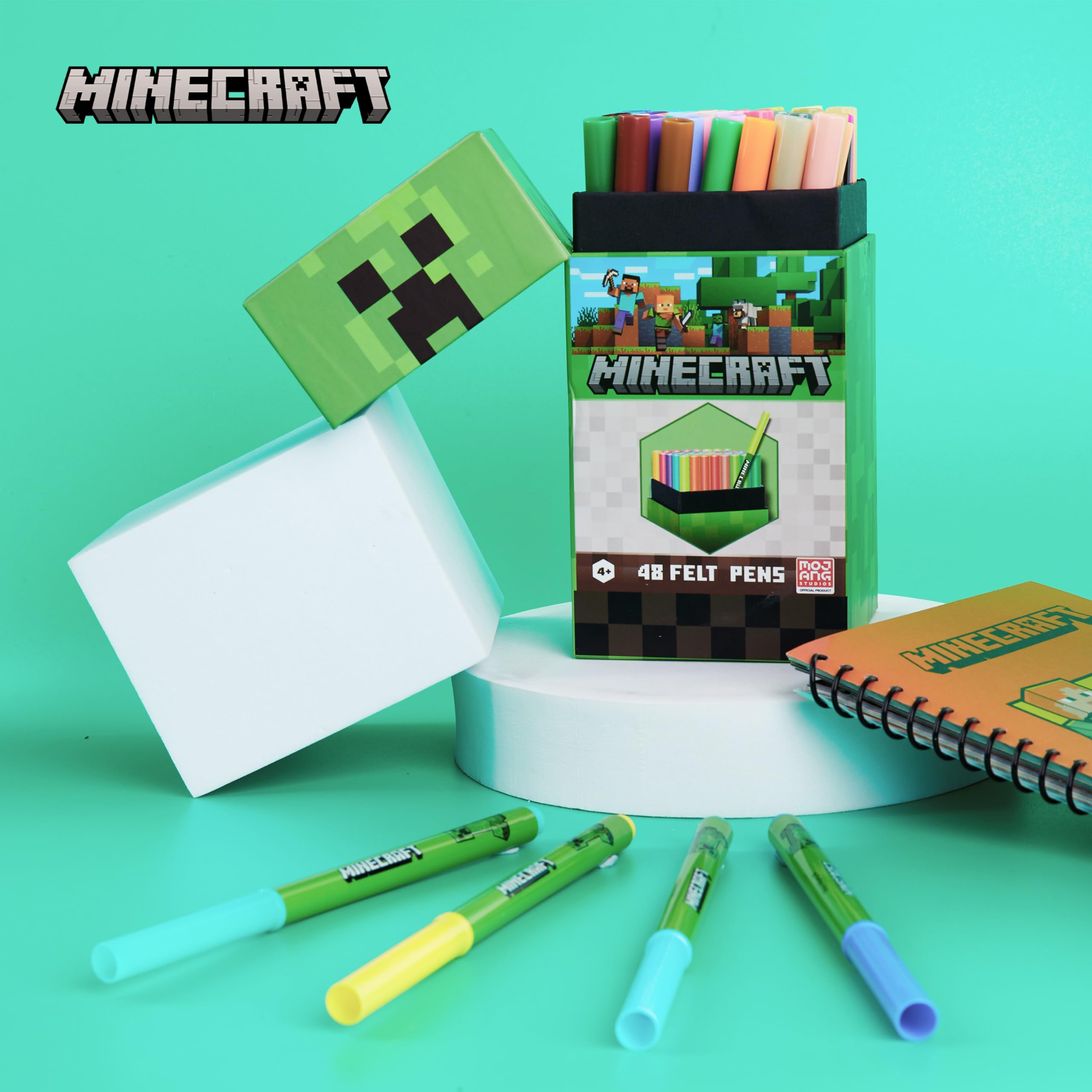 Foto 3 pulgar | Bolígrafos Para Colorear Minecraft, 48 Piezas, Material De Arte Para Niños - Venta Internacional.