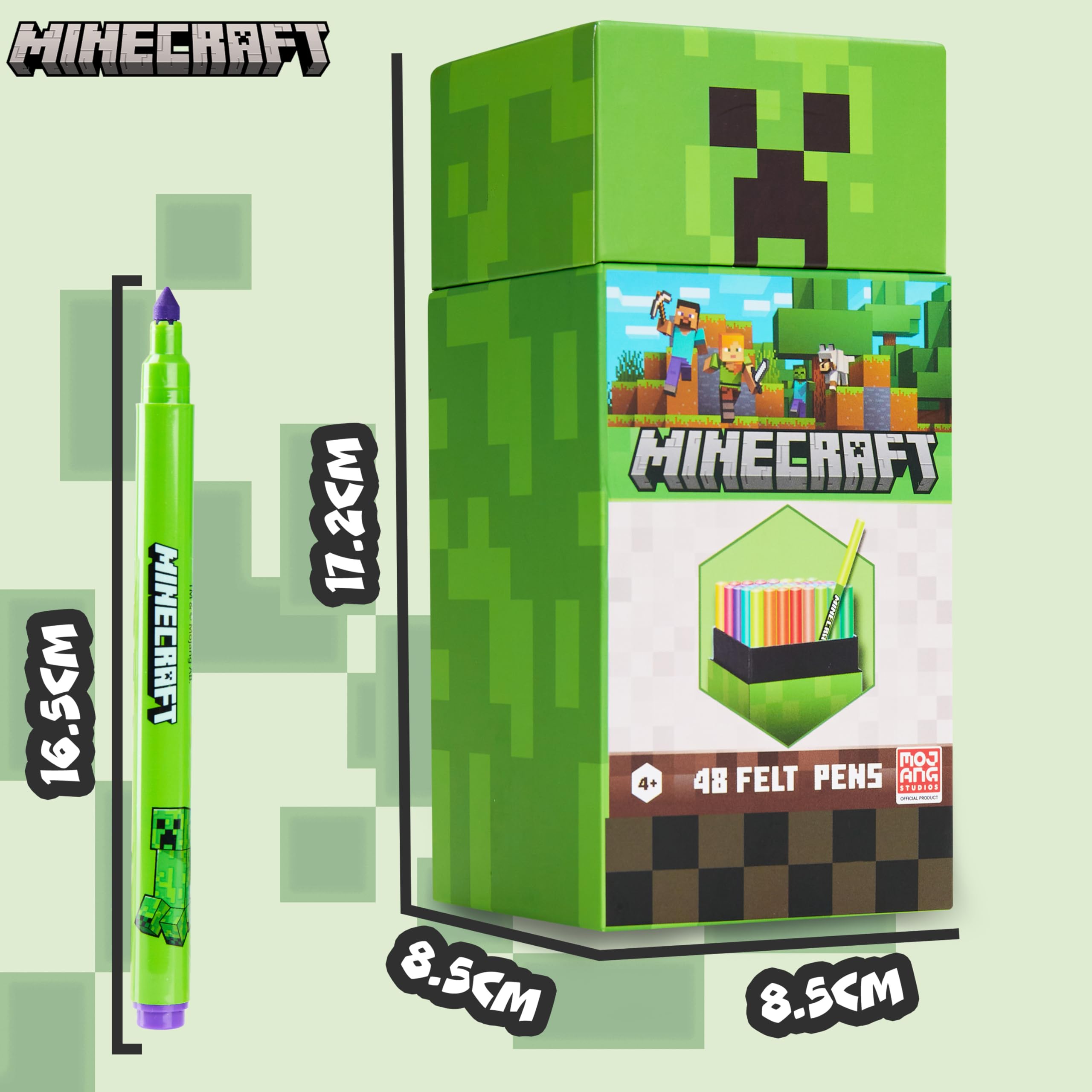Foto 7 pulgar | Bolígrafos Para Colorear Minecraft, 48 Piezas, Material De Arte Para Niños - Venta Internacional.