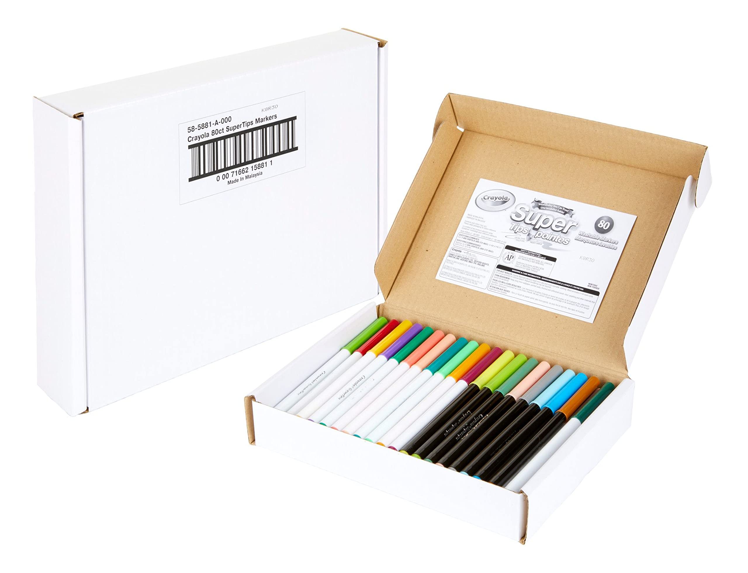 Foto 2 pulgar | Rotulador Crayola Supertips, Lavable, 80 Unidades, Para Niños De Más De 3 Años - Venta Internacional.