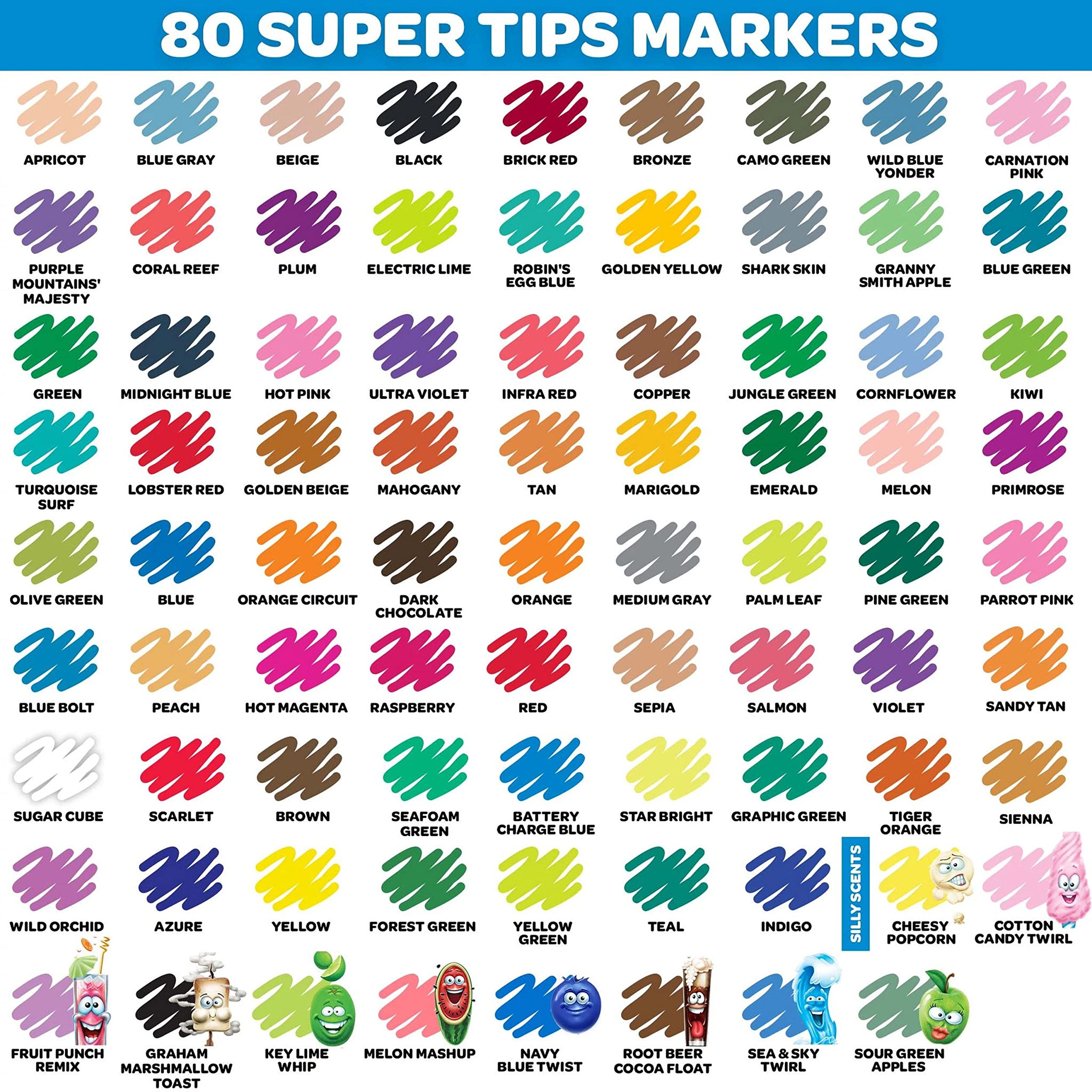 Foto 3 pulgar | Rotulador Crayola Supertips, Lavable, 80 Unidades, Para Niños De Más De 3 Años - Venta Internacional.