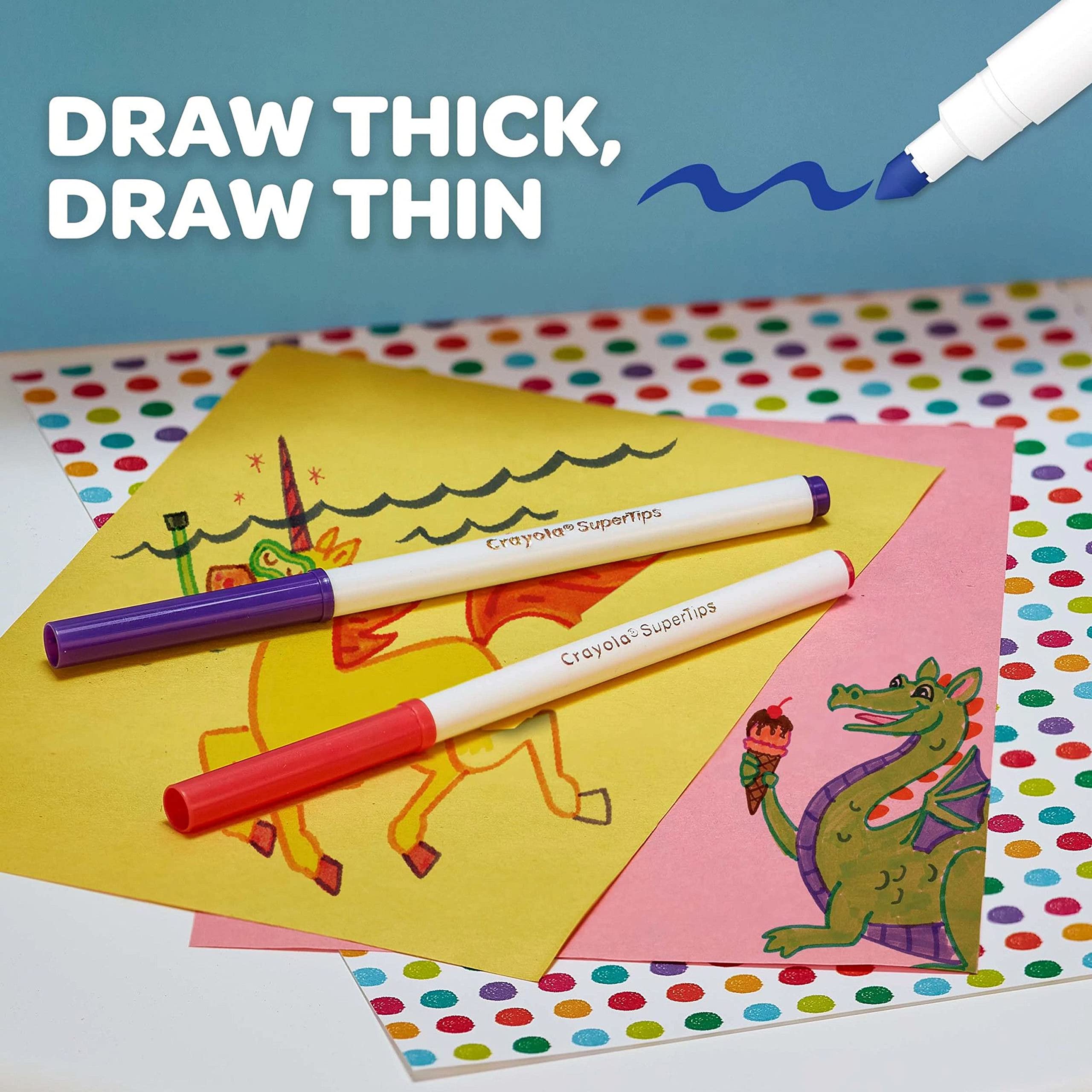 Foto 5 pulgar | Rotulador Crayola Supertips, Lavable, 80 Unidades, Para Niños De Más De 3 Años - Venta Internacional.