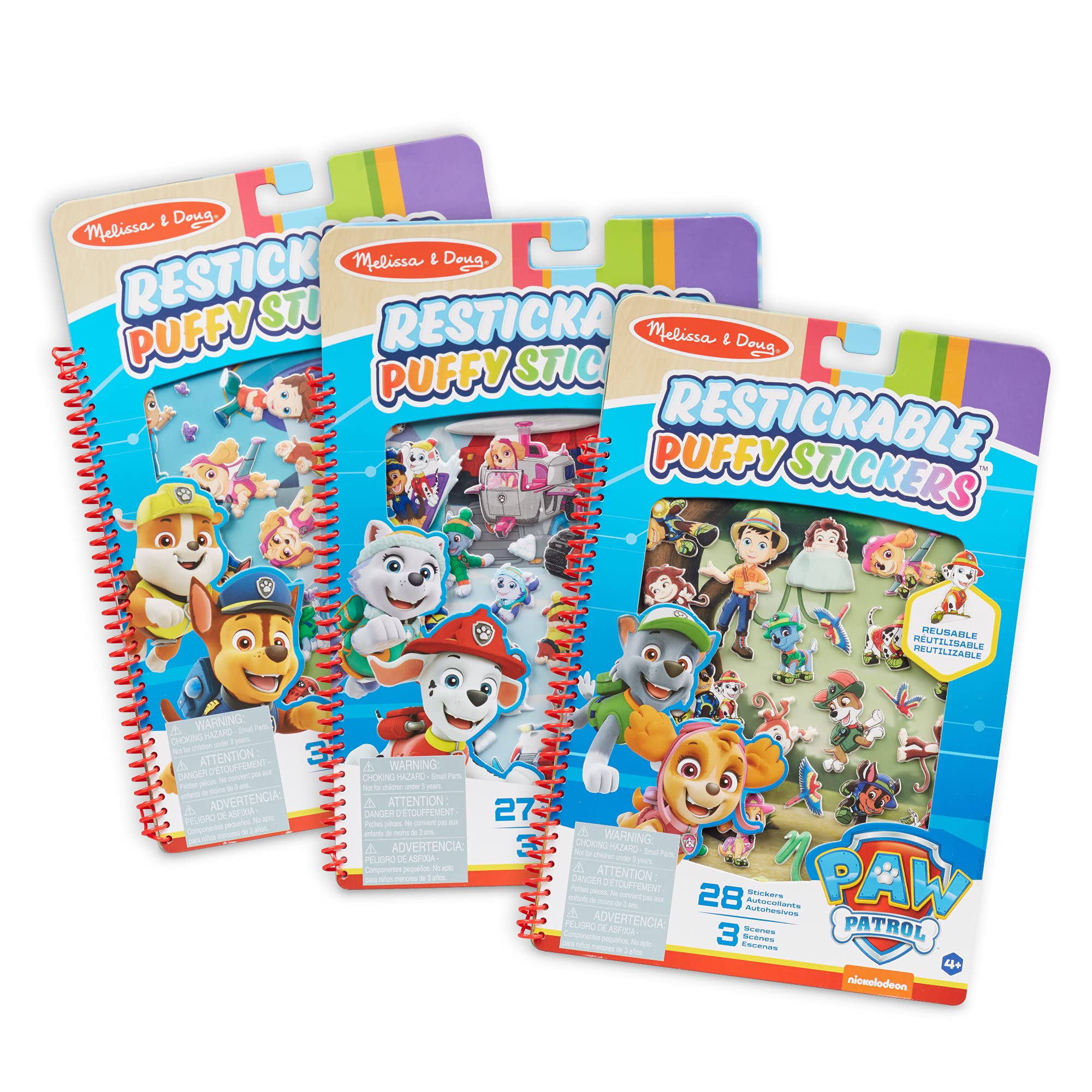 Foto 2 pulgar | Set De Pegatinas Para Niños Melissa & Doug Paw Patrol, Paquete De 3 - Venta Internacional.
