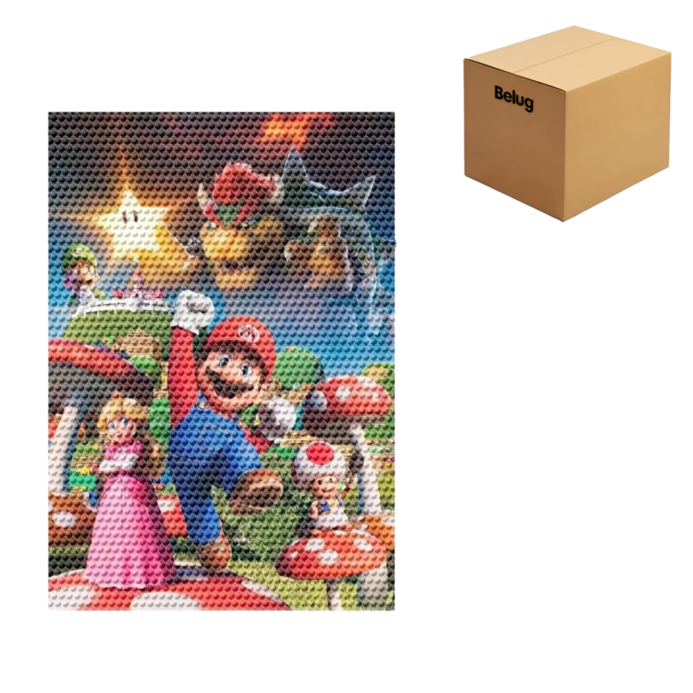Foto 2 pulgar | Kits De Pintura De Diamante Para Mario Luigi 5d Diy 50*40 Cm Colores Belug