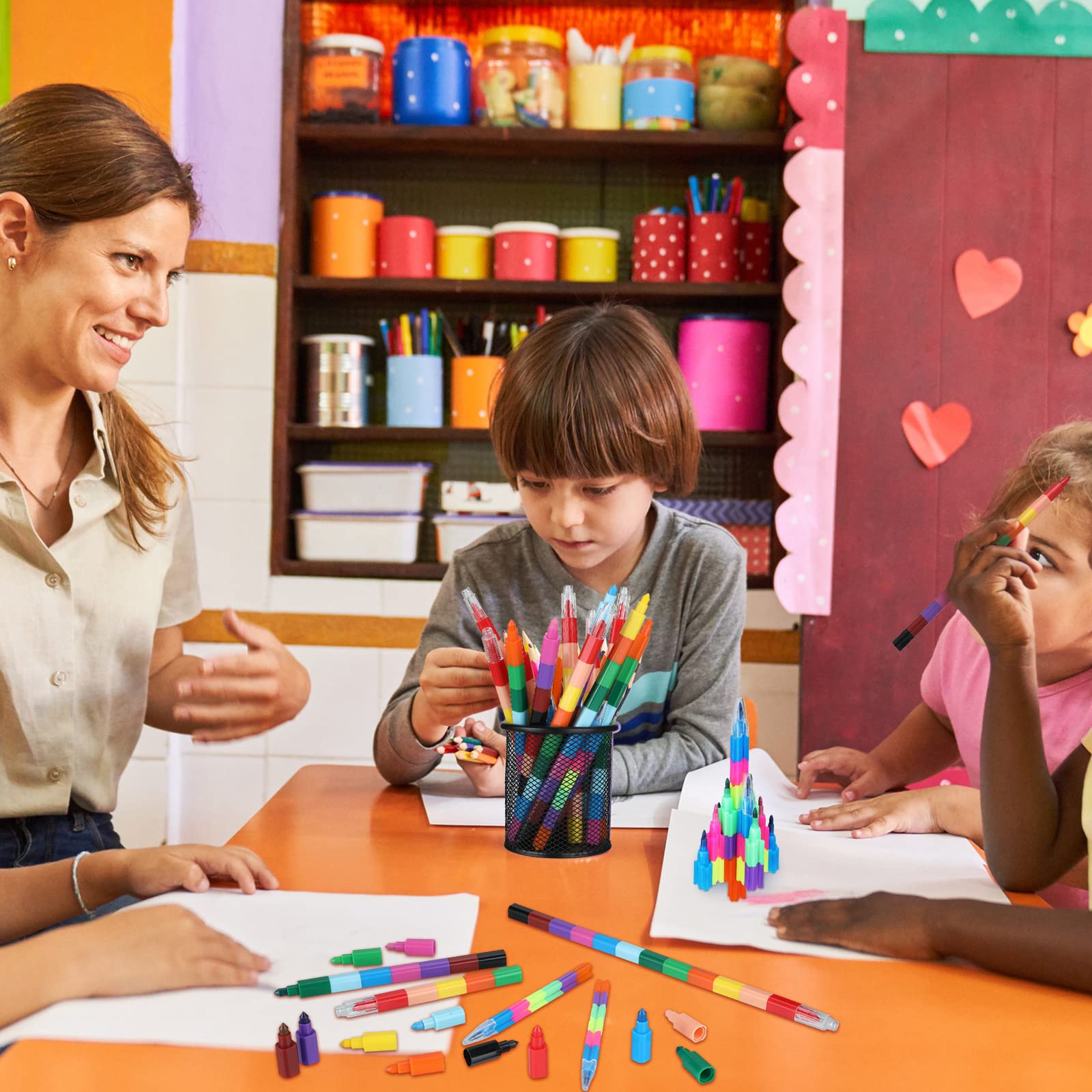 Foto 4 pulgar | Crayones Apilables Eersida, 42 Unidades, Para Construir, Coloridos, Regalo Para Niños - Venta Internacional.