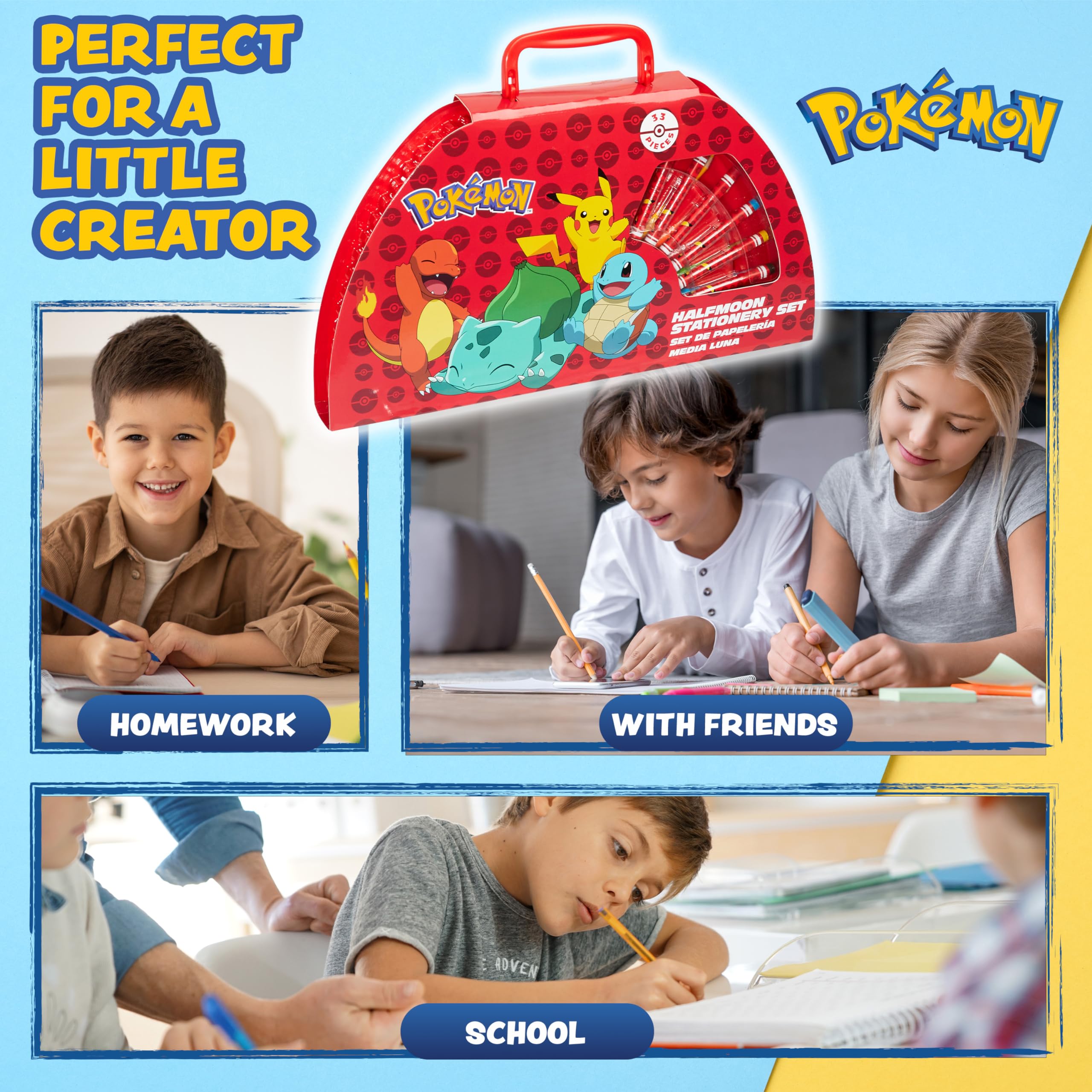 Foto 4 pulgar | Set De Arte Para Acuarelas, Lápices De Colores, Lápices De Colores De Pokémon - Venta Internacional.