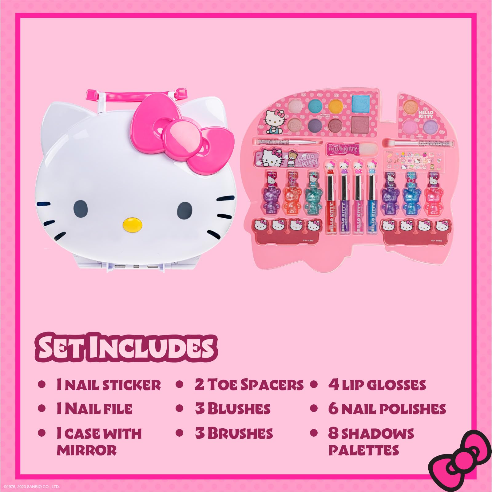 Foto 3 pulgar | Set De Tocador De Maquillaje Townley Girl Hello Kitty Con Iluminación - Venta Internacional.